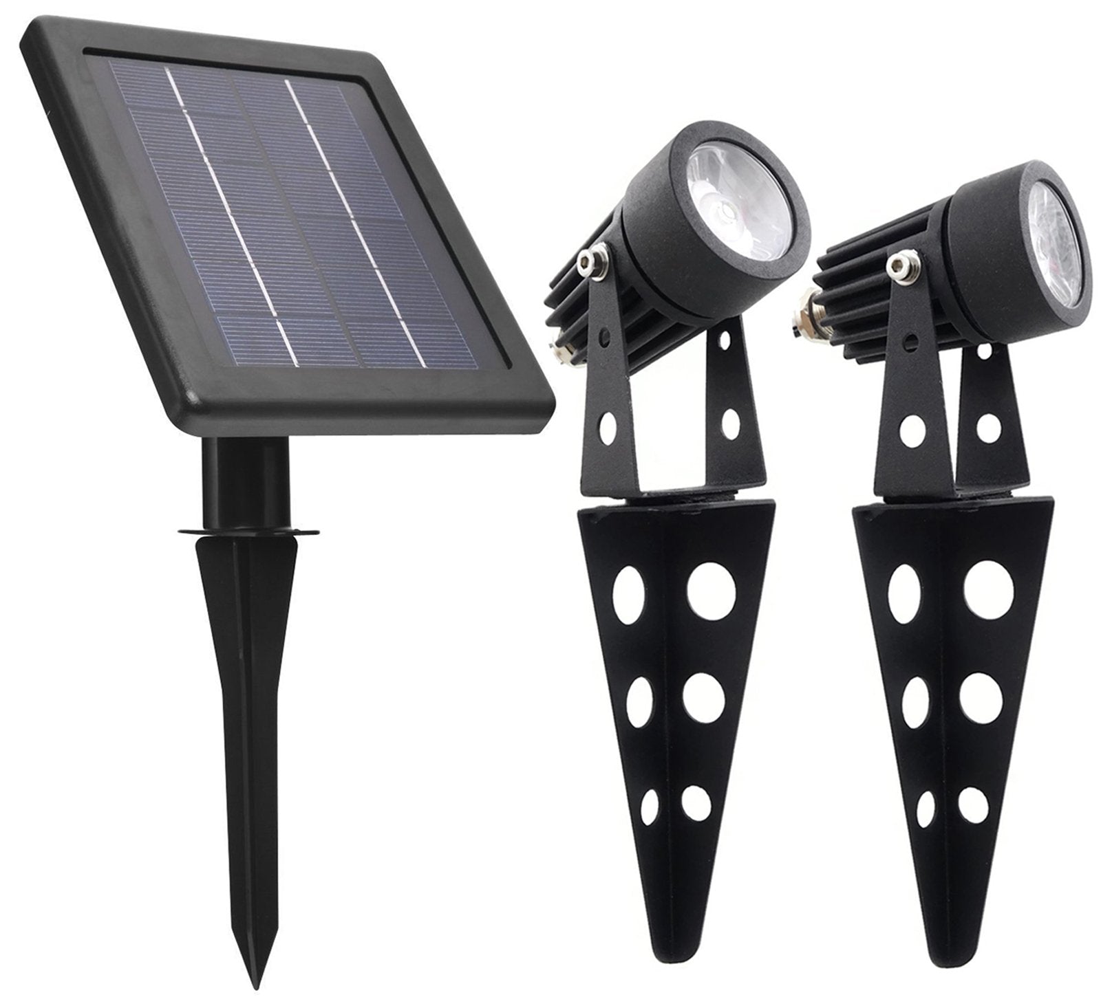 Solar Light Mart Mini 50X LED Spotlight - Warm White, Black, Aluminium, 60-100 Lumen for Outdoor Garden & Landscape Lighting