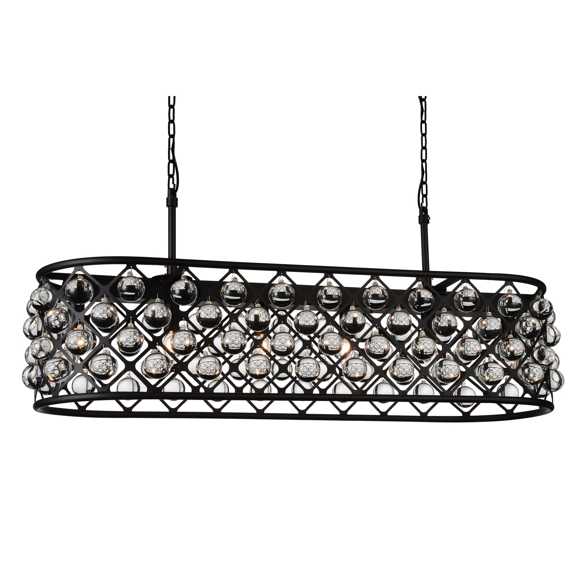 CWI Lighting Renous 46 Light Contemporary Metal Chandelier in Black