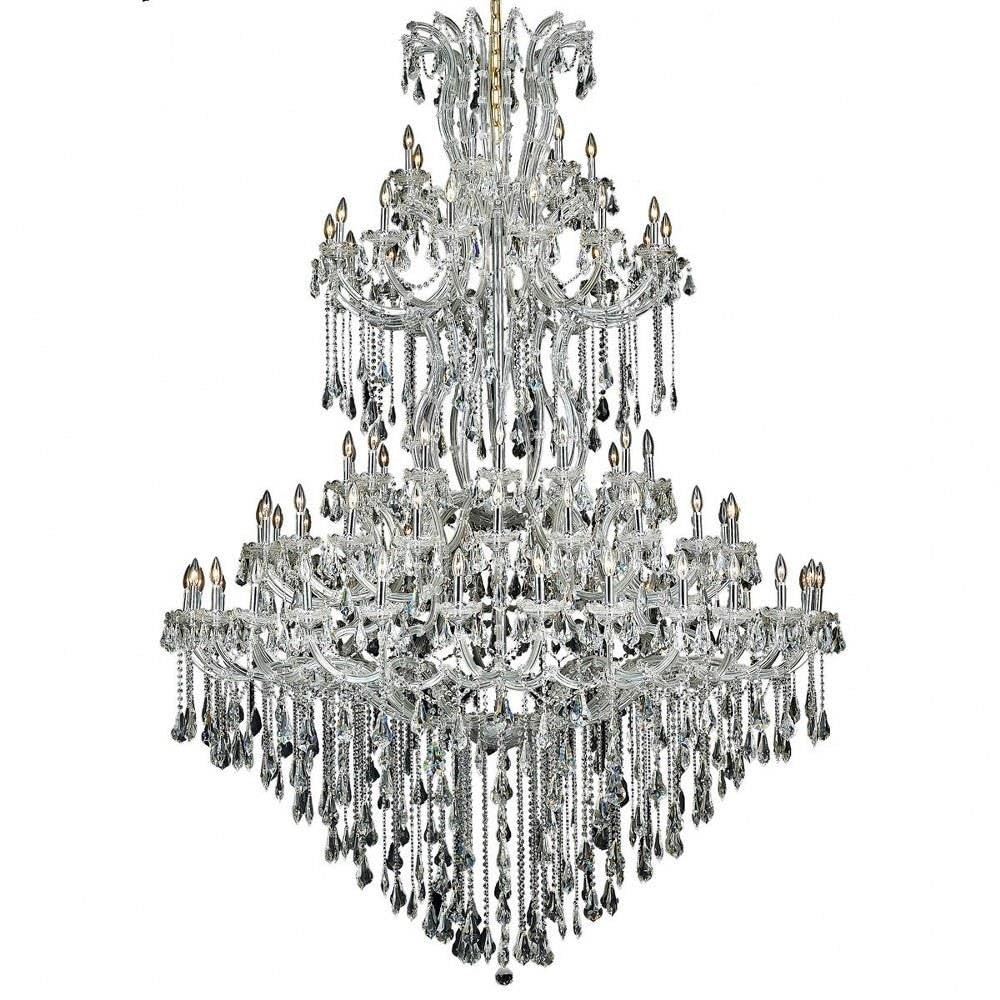 Elegant Lighting Maria Theresa 85 Light Chrome Chandelier Clear Royal Cut Crystal - Finish:Chrome - Finish:Chrome - Finish:Chrome - Finish:Chrome Chrome