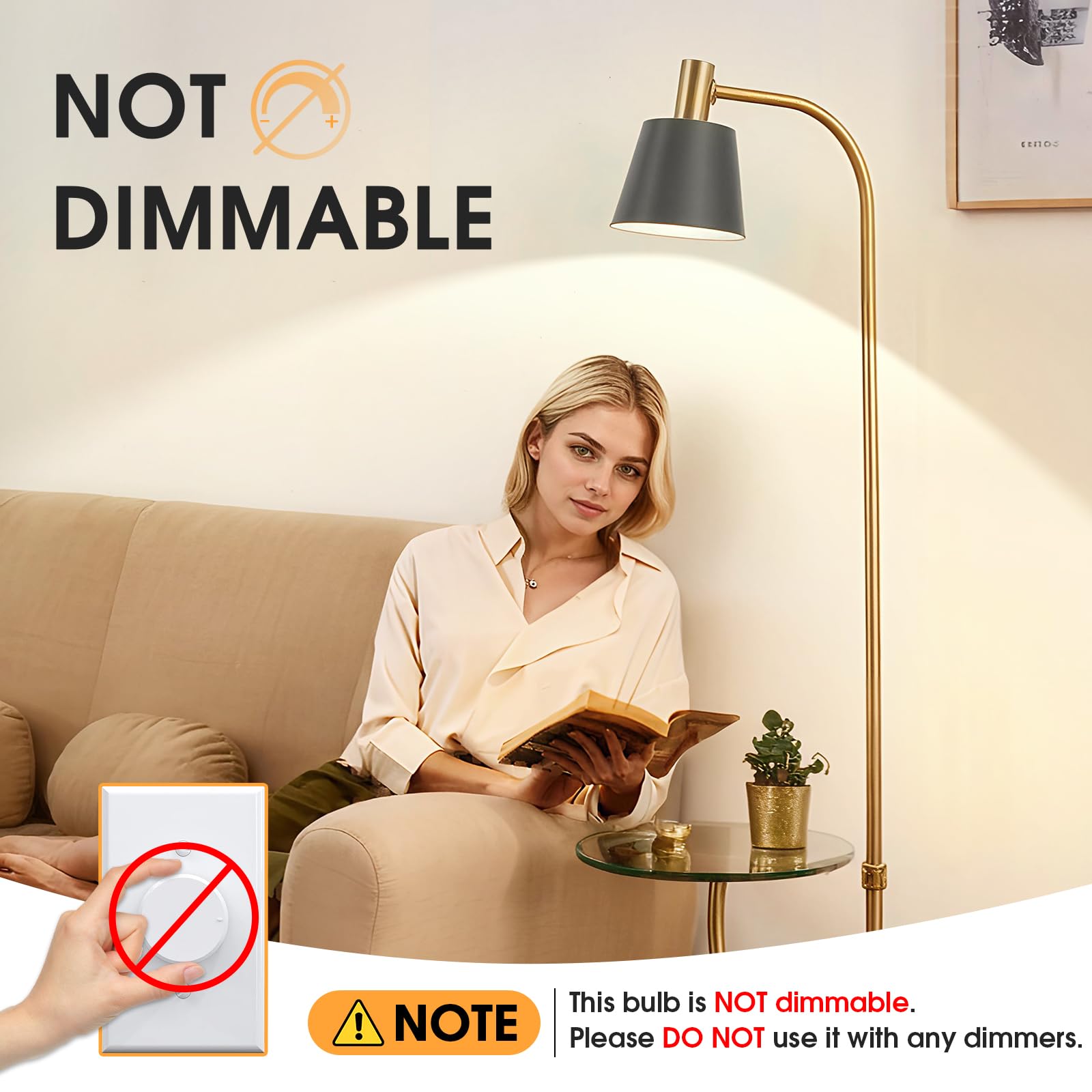 Maylaywood A19 Led Light Bulb, 60 Watt Equivalent, Soft White 3000K, 850Lm, E26 Base, Non-Dimmable, 9W Bright White, 24-Pack