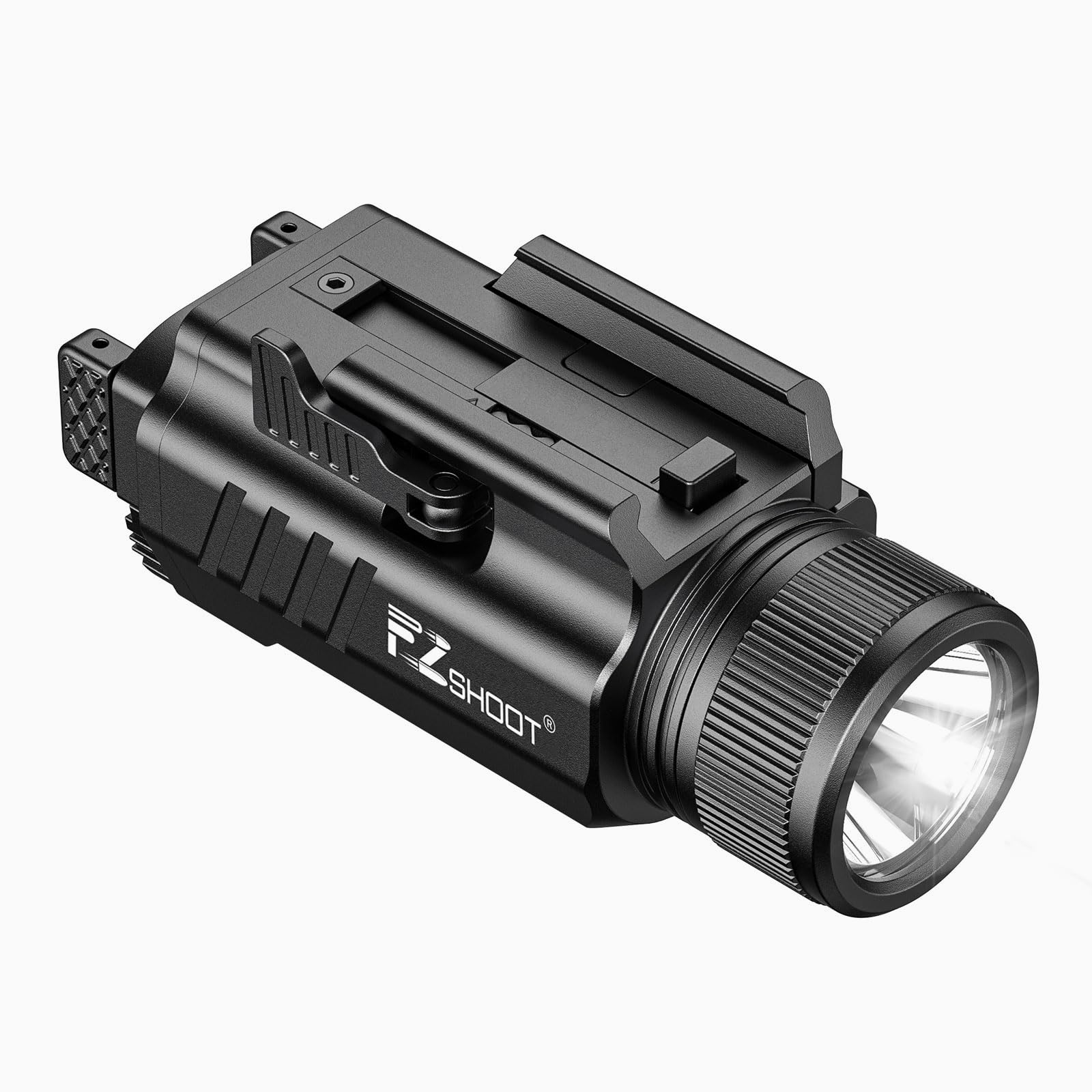 EZshoot 2000 Lumen Handheld Toy Light with Quick Release  Magnetic Rechargeable Handheld Toy Flashlight with Adjustable Slide Rail  Picatinny Flashlight with Strobe Mode for Home Defense  Hunting