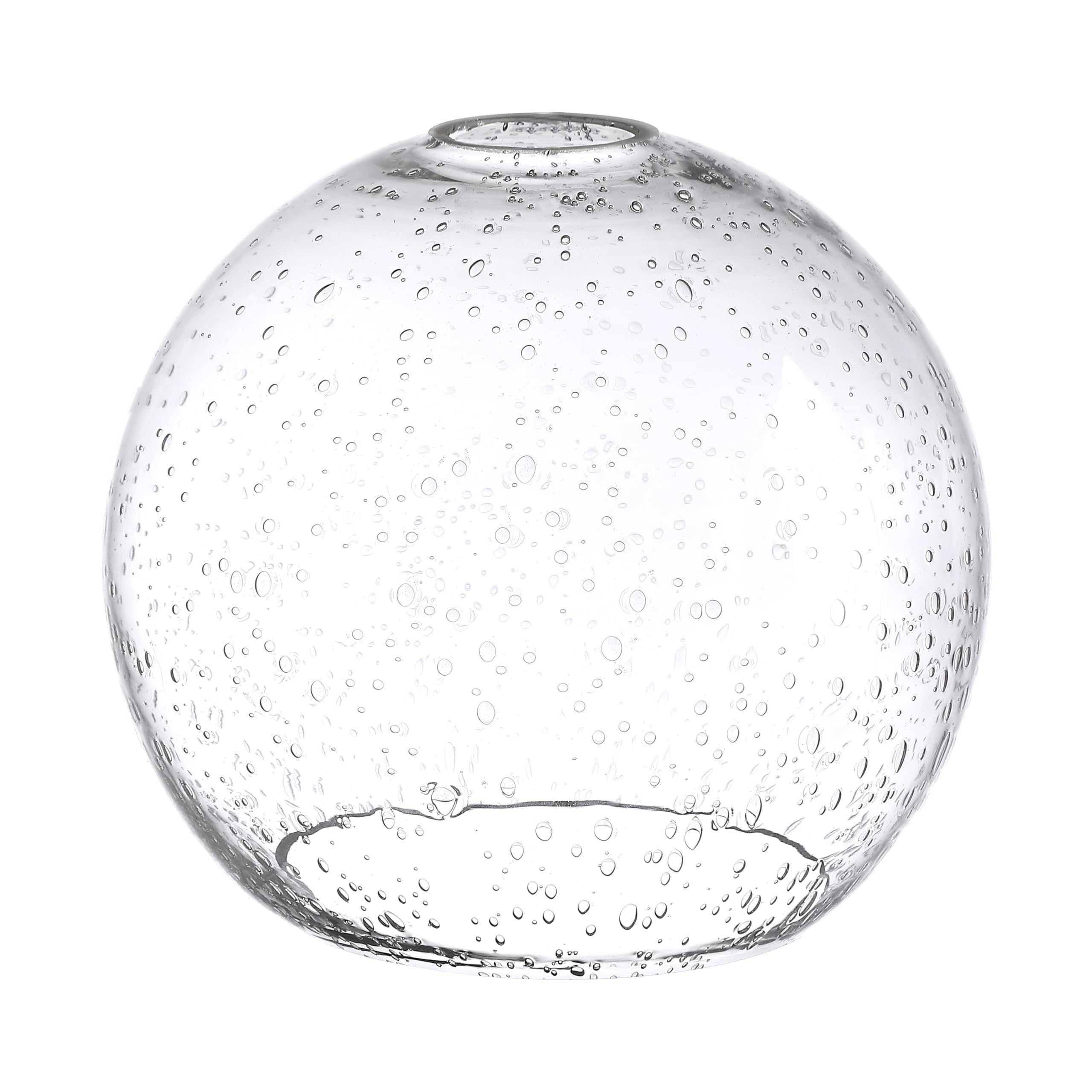 Aspen Creative Clear Seeded Glass Shade for Pendant Lights, 1-7/8in Fitter, 7inH x 8in Diameter, Model 28011-61-1