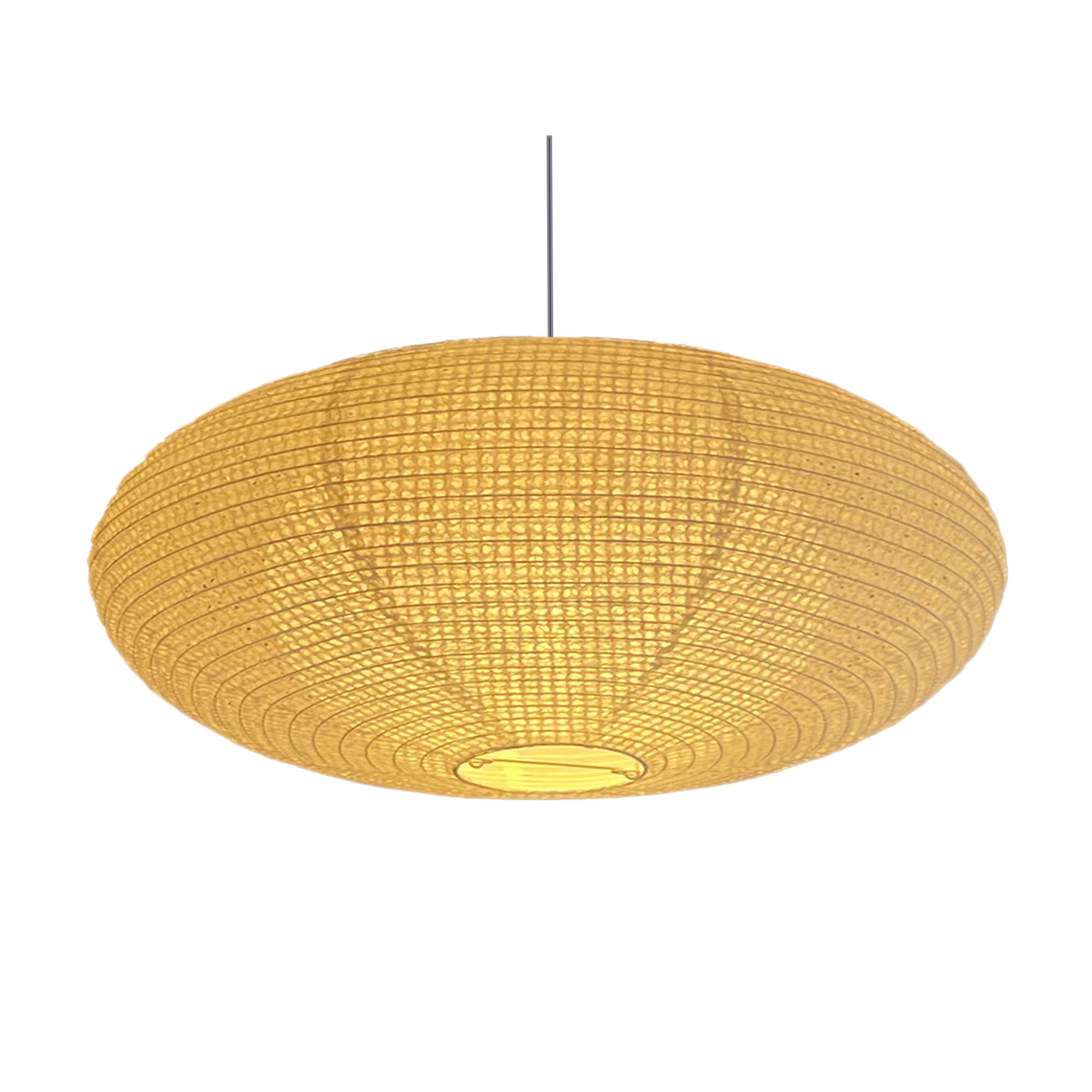Hytsoeee(19.69Inch) Double-Layer Paper Lamp Shade, White Oblate Paper Lantern Pendant Light Shade,Bohemian Folding Ceiling light