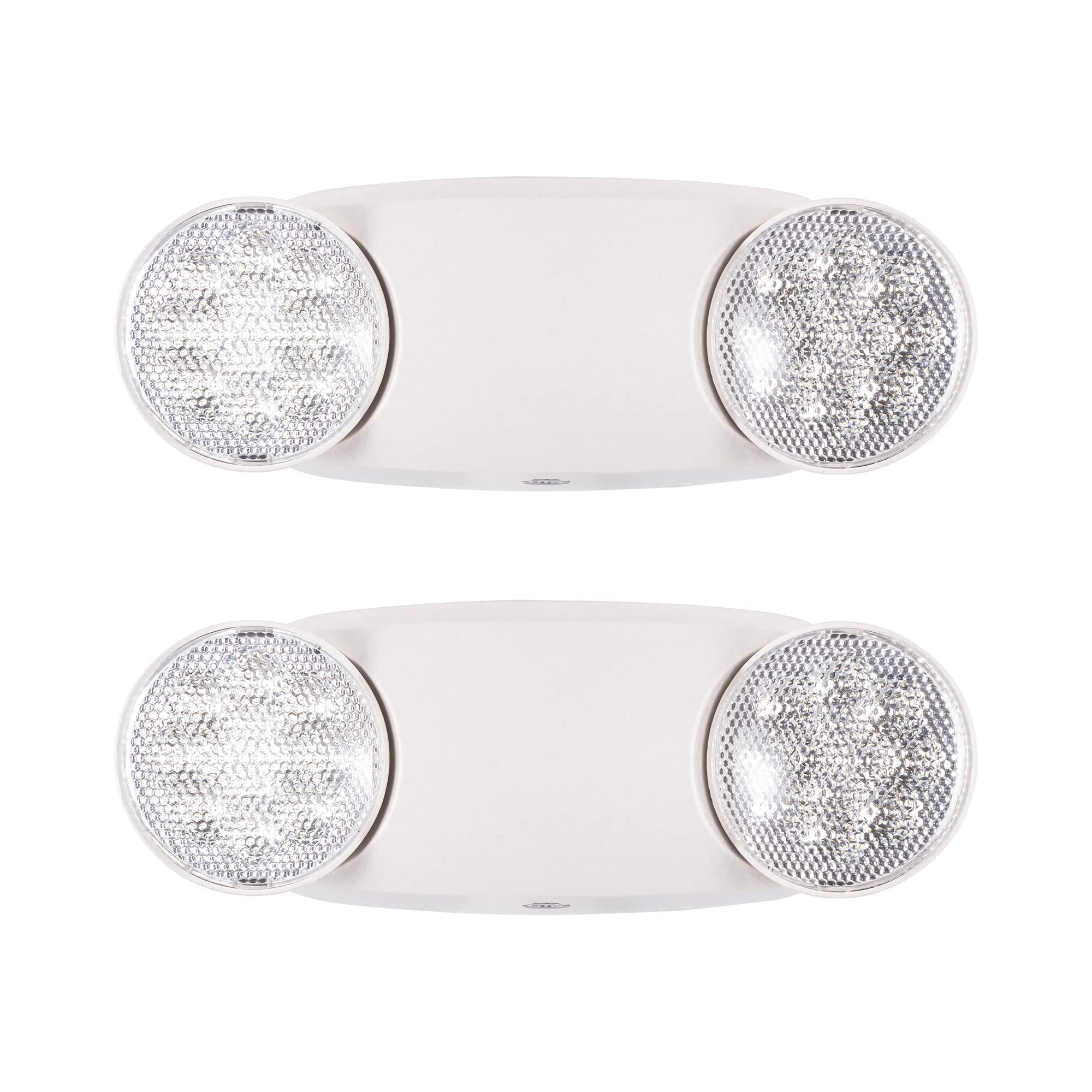 Gruenlich Led Emergency Light, Exit Lighting Fixtures With 2 Led Bug Eye Heads And Back Up Batteries, Ul 924 Qualified, 120/277 Voltage, 2-Pack
