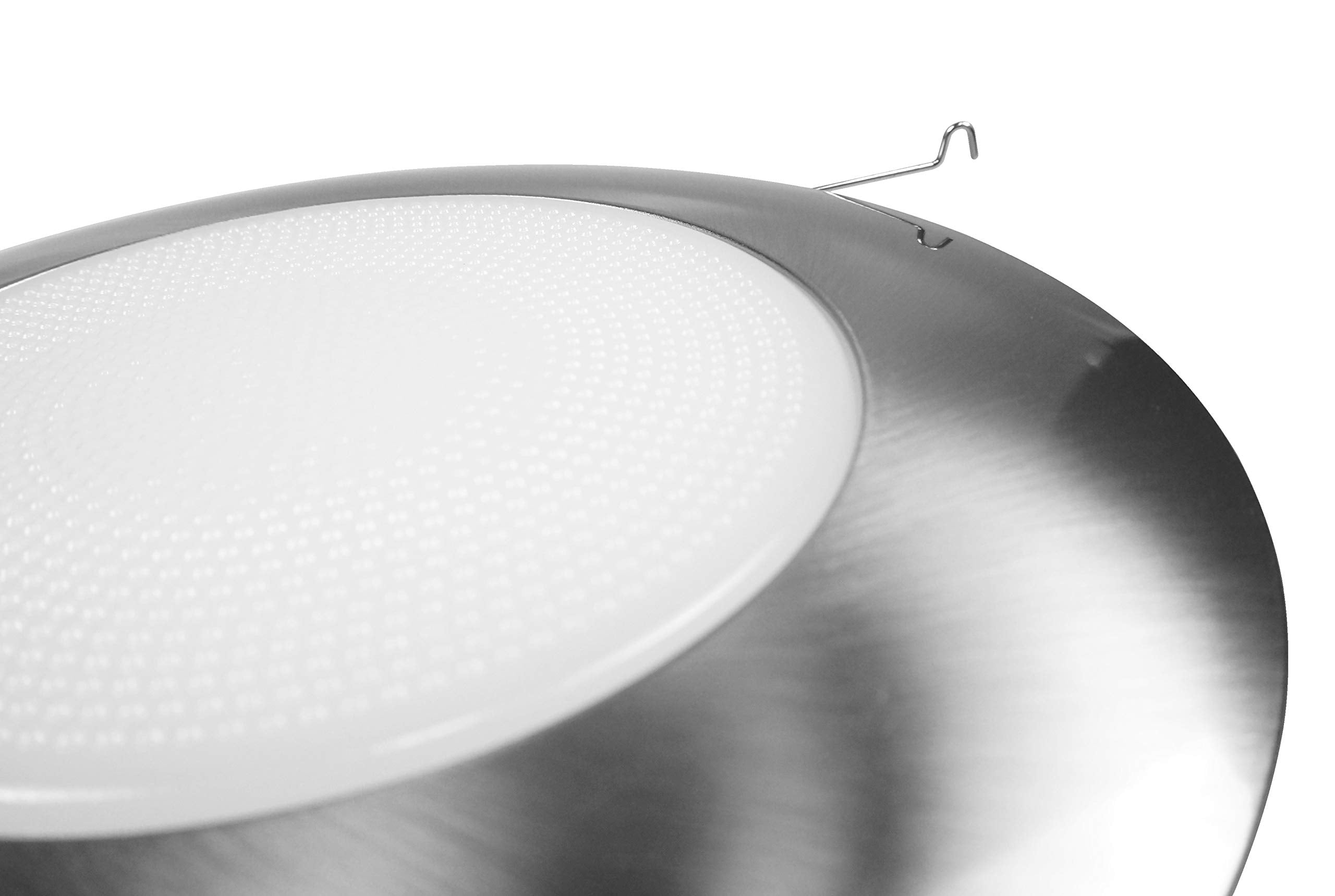 Nicor Lighting 6 Inch Nickel Recessed Shower Trim With Albalite Lens (17505Nk)