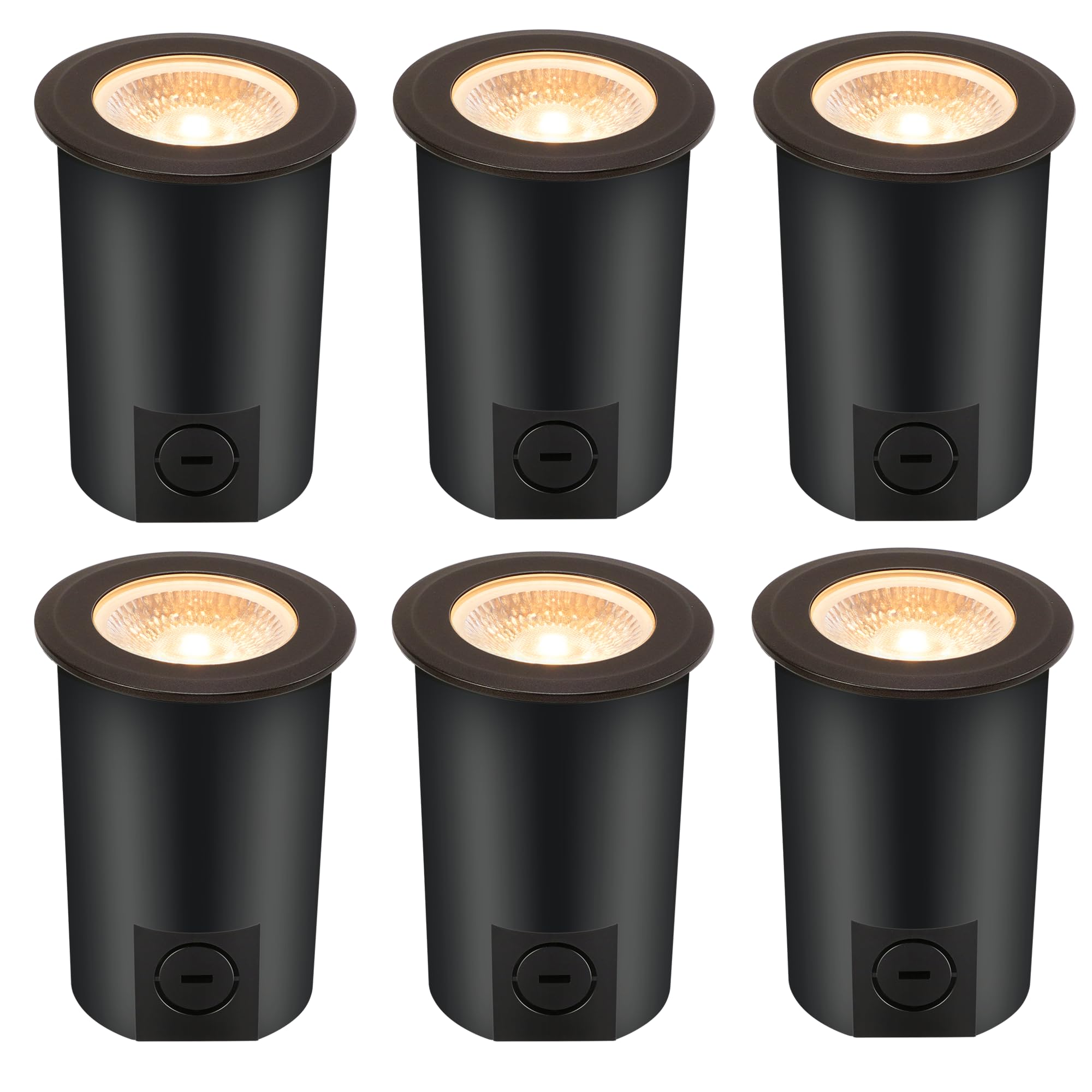 CLOUDY BAY LED Landscape Well Lights, 9W, 12V/24V, Waterproof, Adjustable Color 2700K-5000K, Oil-Rubbed Bronze