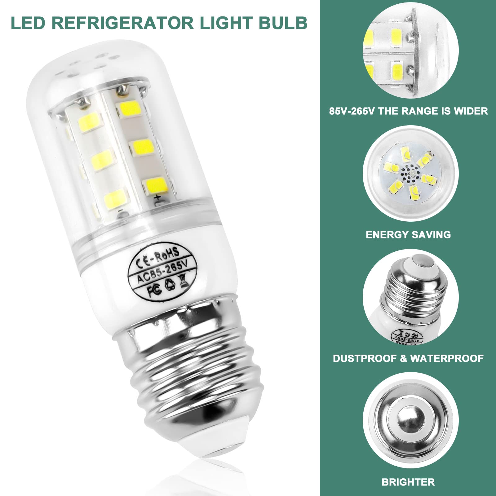 Updated 5304511738 Light Bulb Refrigerator Kei D34L Bulb,Led Refrigerator Light Bulb 3.5W Compatible With Frig.Idaire Refrigerat