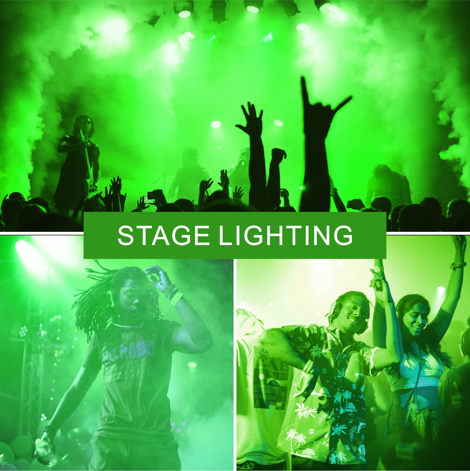 Gonhom 2 Pack Green Led Light Bulbs, 9W Equivalent, E26 Base For Holiday & Decorative Lighting