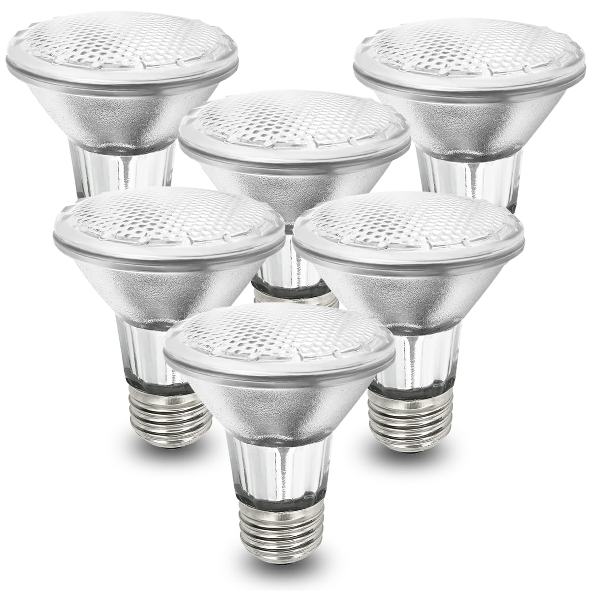 BOGAO Par20 Light Bulbs - 6 Pcs 120V 50W E26 Warm White Glass Reflector Flood Lights Replacement for Range Hood