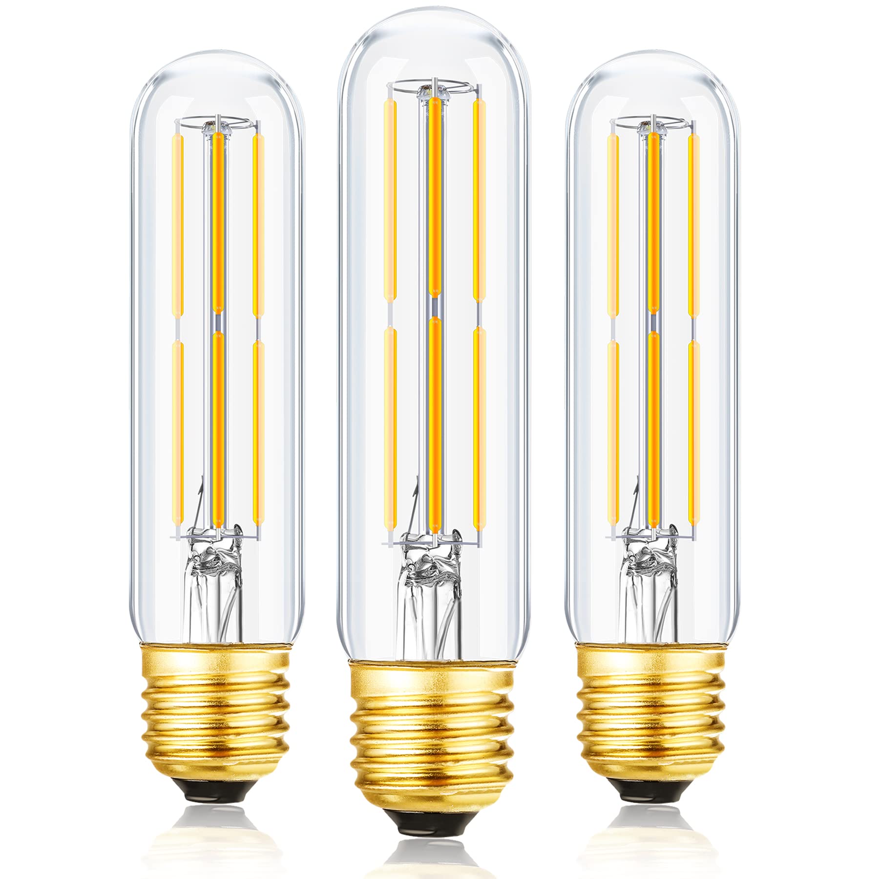 LVYE T10 LED Bulb Dimmable 6W 3000K Soft White Glass E26 Base 3 Pack