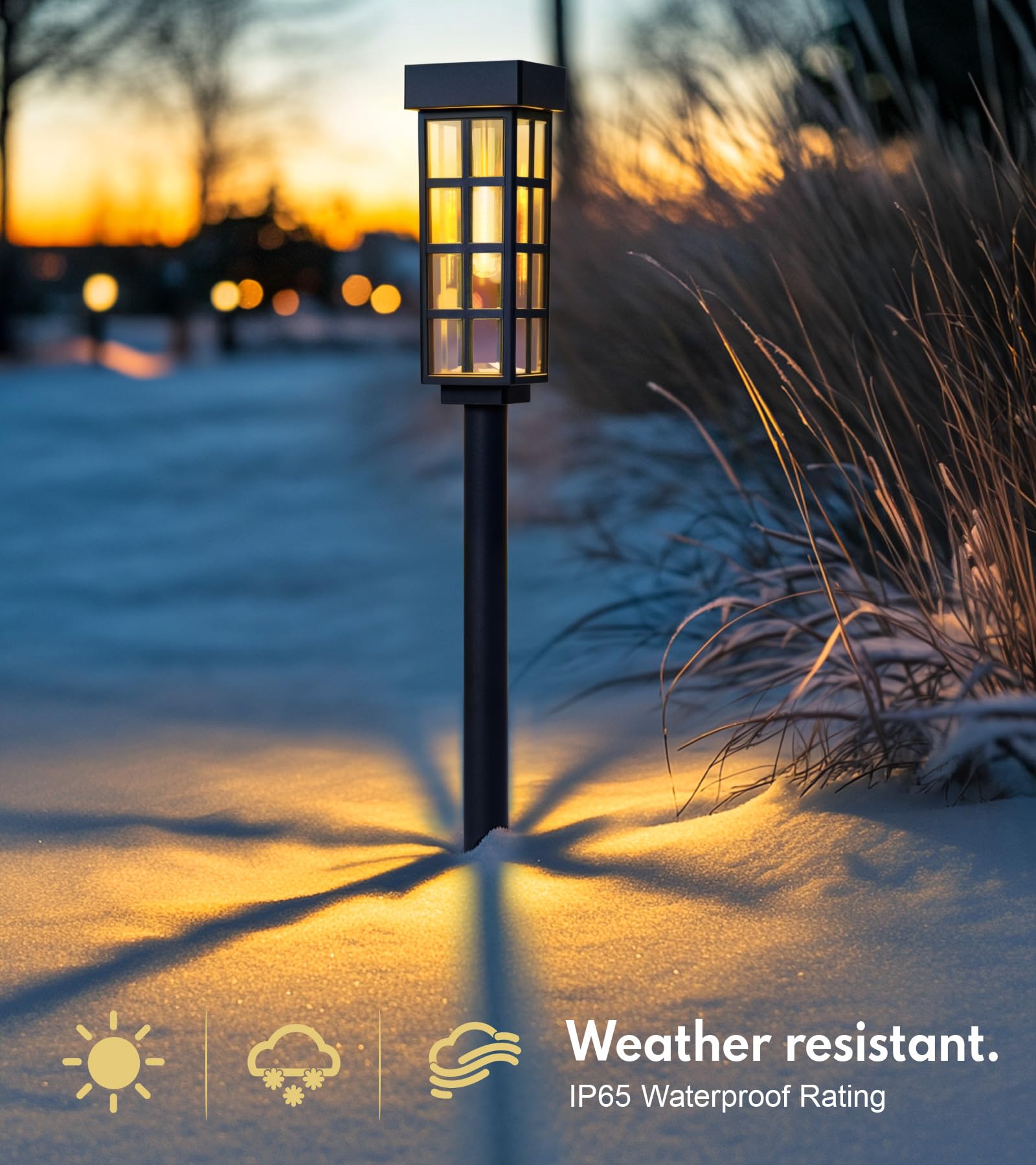 Pasamic Solar Pathway Lights Outdoor8 Pack Solar Pathway Lights, Led Solar Lights Outdoor, Ip65 Waterproof Outdoor Solar, Landsc