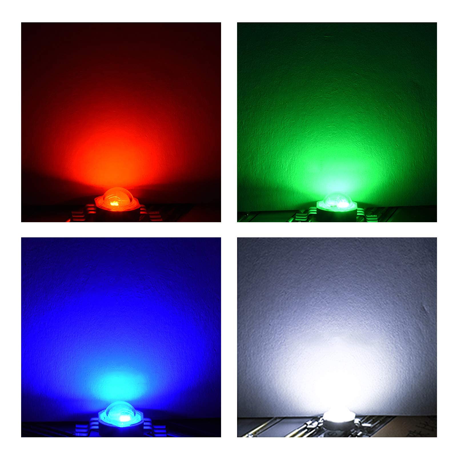 LedWekei 12W RGBW 4IN1 LED Beads - Pack of 20 Stage Light Bulbs, Gold Finish