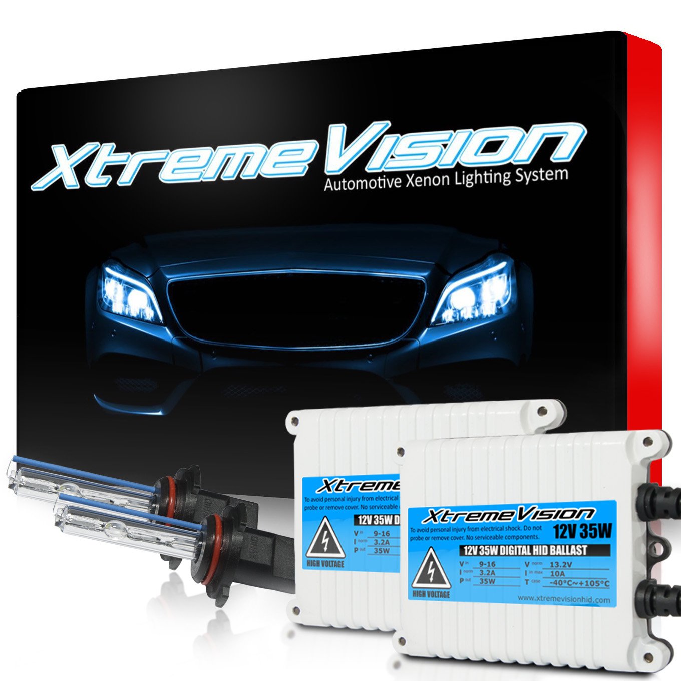 Xtremevision 9005 15K 35W Ac Xenon Bundle - Slim Ac Ballast - Hb3, 9011 - Pink Xenon Bulbs - 1 Pair
