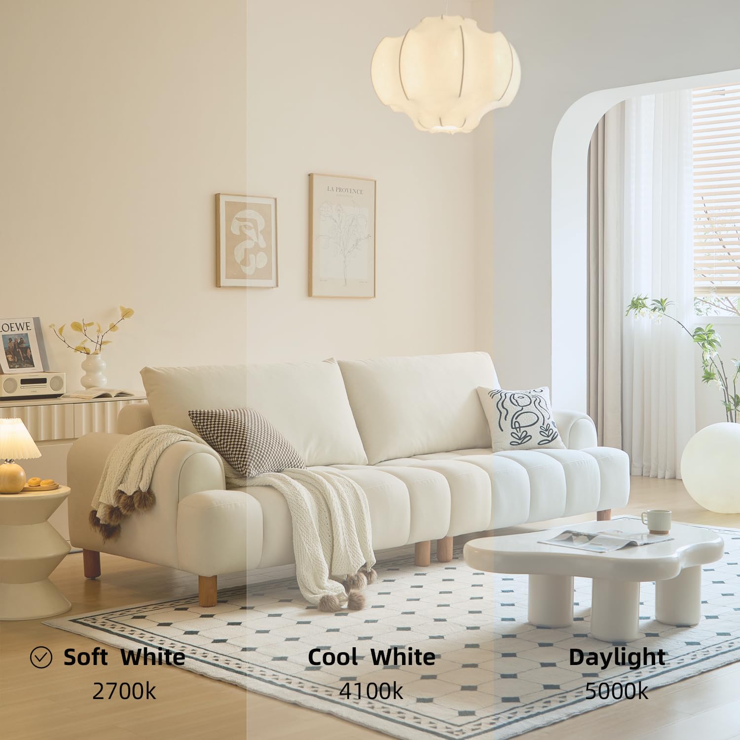 UGOODIS CFL Light Bulbs, 13Watt, Soft White, 900lm, 2 Prong GU24 Base, Pack of 6, UL Approved, Indoor Use