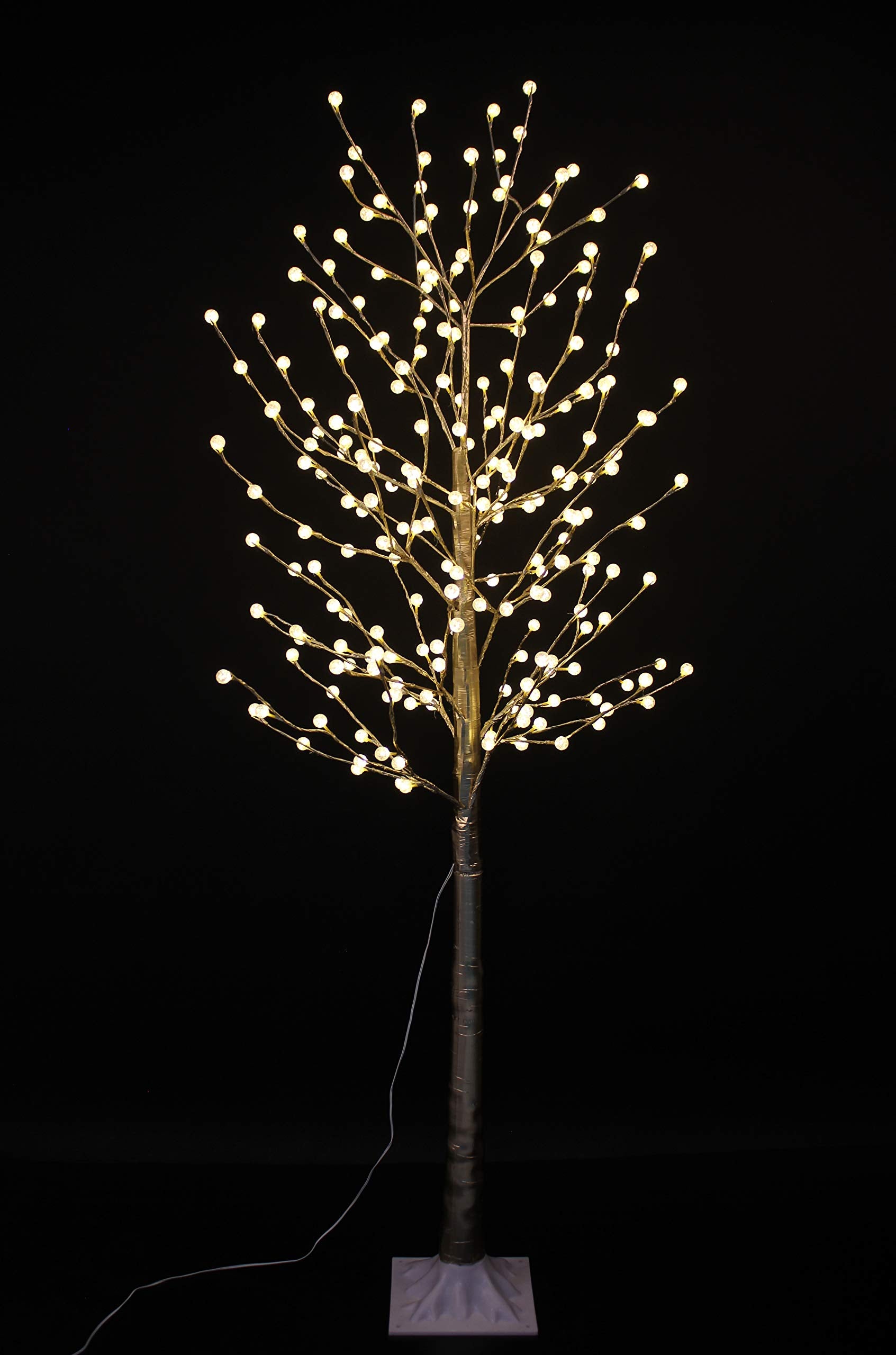 Lamphome 6Ft 240 Led Golden Tree Light With Cracked Ball Indoor/Outdoor Use,For Wedding Party Living Room Hotel Patio Lawn,Warm White