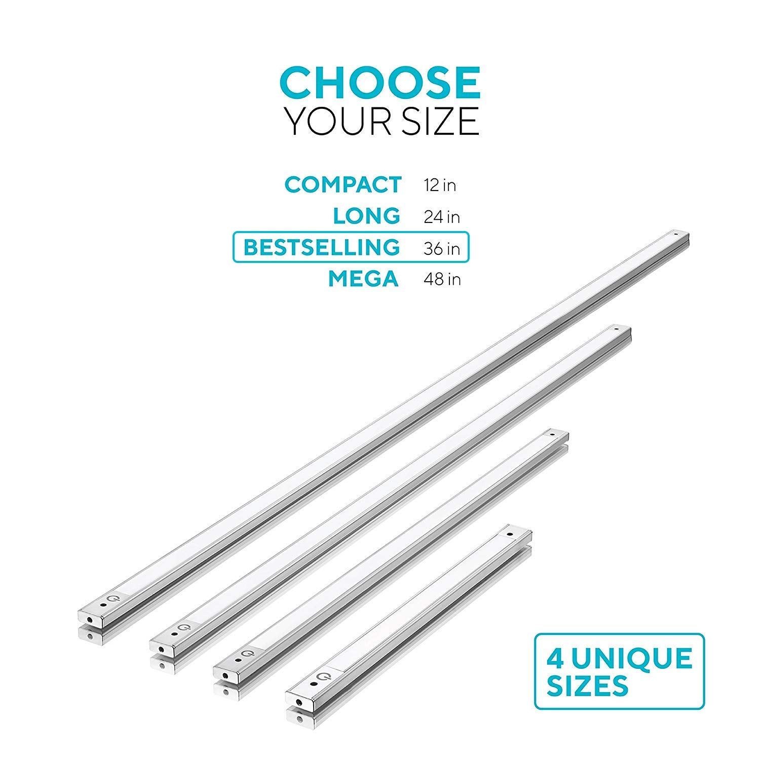 Phonar 24 Inch Under Cabinet Lighting Led Lamps For Kitchen Closet, Led Counter Light With Plug In Hardwired Led Lighting For Wardrobe(Cold White)