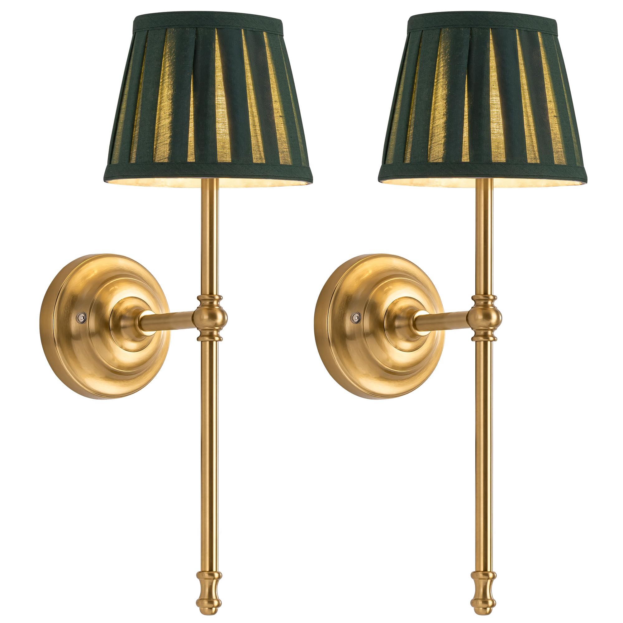 Kdg Cordless Wall Sconces Set Of 2  Small Wireless 5200Mah Rechargeable Battery Fabric Led Wall Lamps  Portables Lightings For Wall discomfort-reducingting  Living Room  Bedroom  Hallway  Gifts  Night Light (Green)