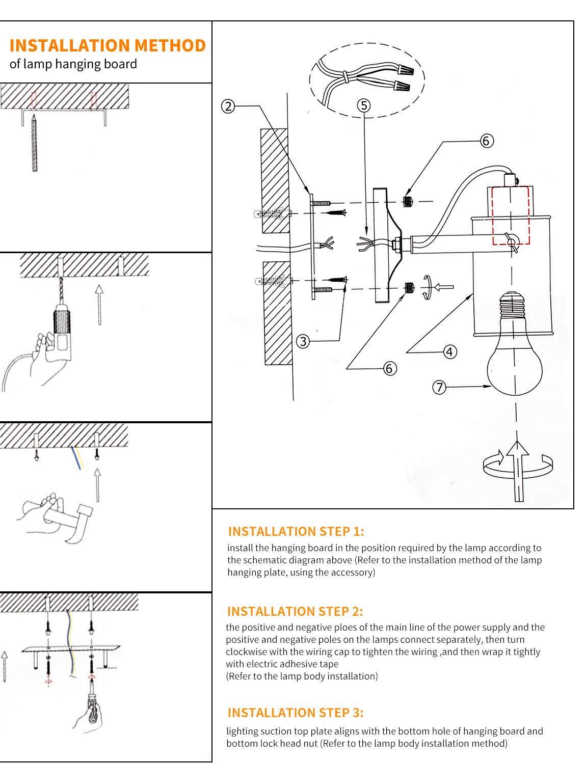 Kylynly Industrial Track Lighting Ceiling Spotlight, Matt Black Vintage Wall Mount Lights, Rotate Head, Hardwired No Plug, E26 B