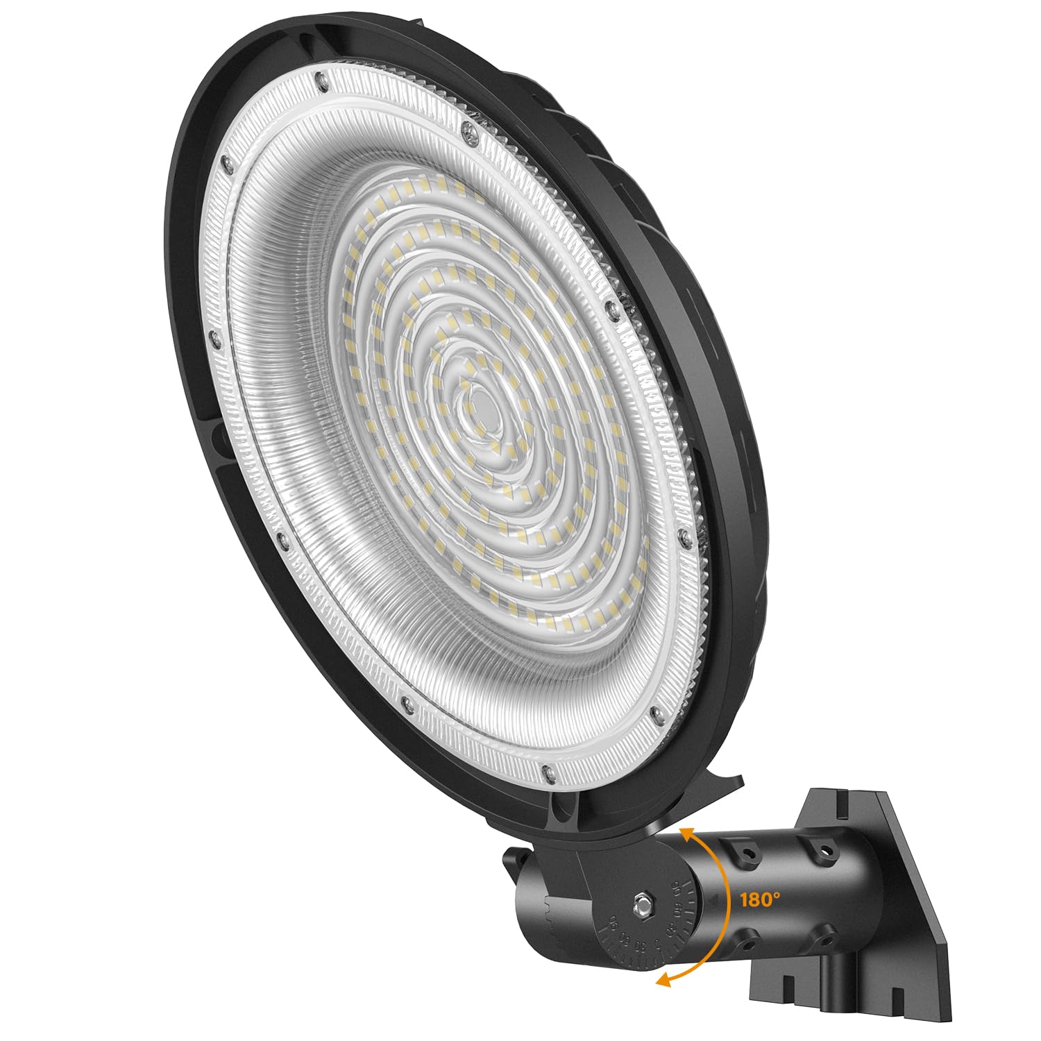 150W Led Flood Dusk To Dawn Outdoor Lighting, 21000Lm, 5000K, 110-277V Commercial Wall Mounted Street Yard Security Area Light F