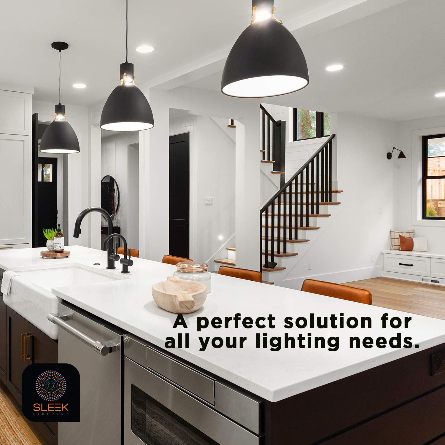 Sleeklighting Spiral Light Bulb - E26 Base Cfl Bulb - Cfl Light Bulbs 13 Watt- 3 Pack, 2700 Kelvin For Warm White And 800 Lumens