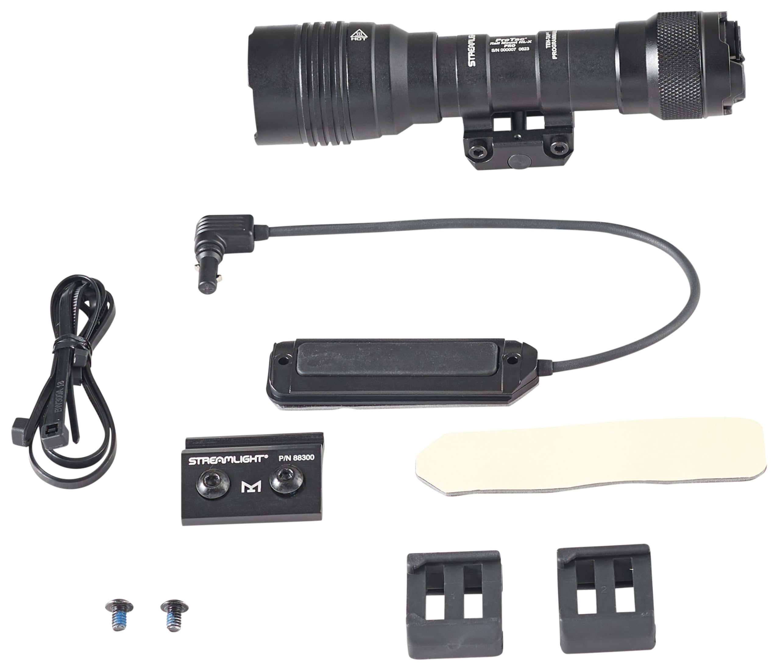 Streamlight 88126 ProTac Rail Mount HL-X Pro 1000-Lumen High Candela Multi-Fuel Long Launcher Light  Includes Jack-Cap  M-Lok kit  Pressure Switch  Tool  and CR123A Lithium Batteries  Black