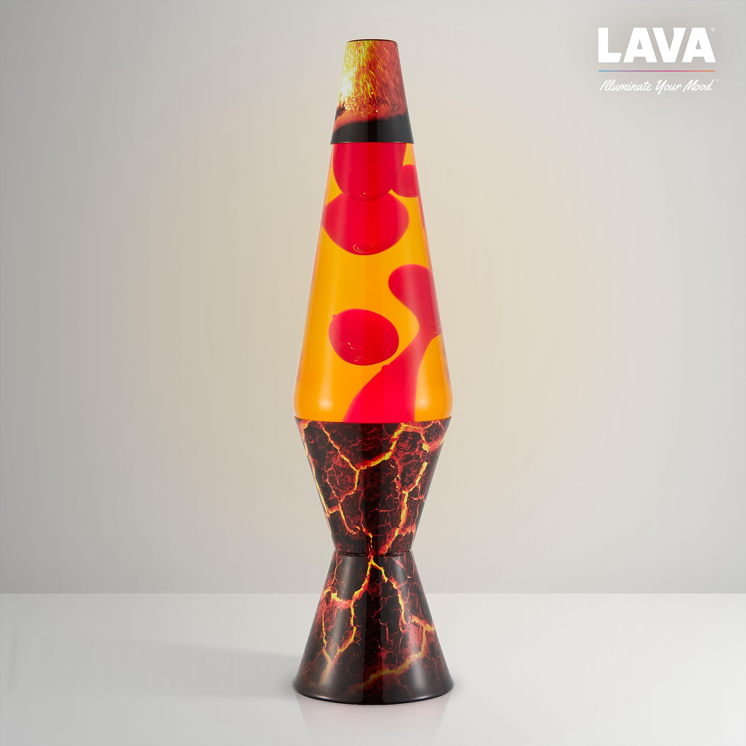 Lava Original Lava® Lamp - 14.5" Classic Liquid Motion - Red Wax & Orange Liquid - Model #2078