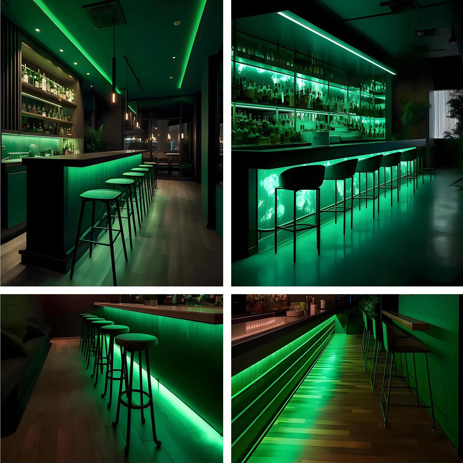 TOPAI 12V COB LED Strip Light, 16.4ft Waterproof Green, 480 LEDs/M, Flexible for Boat & Home Projects