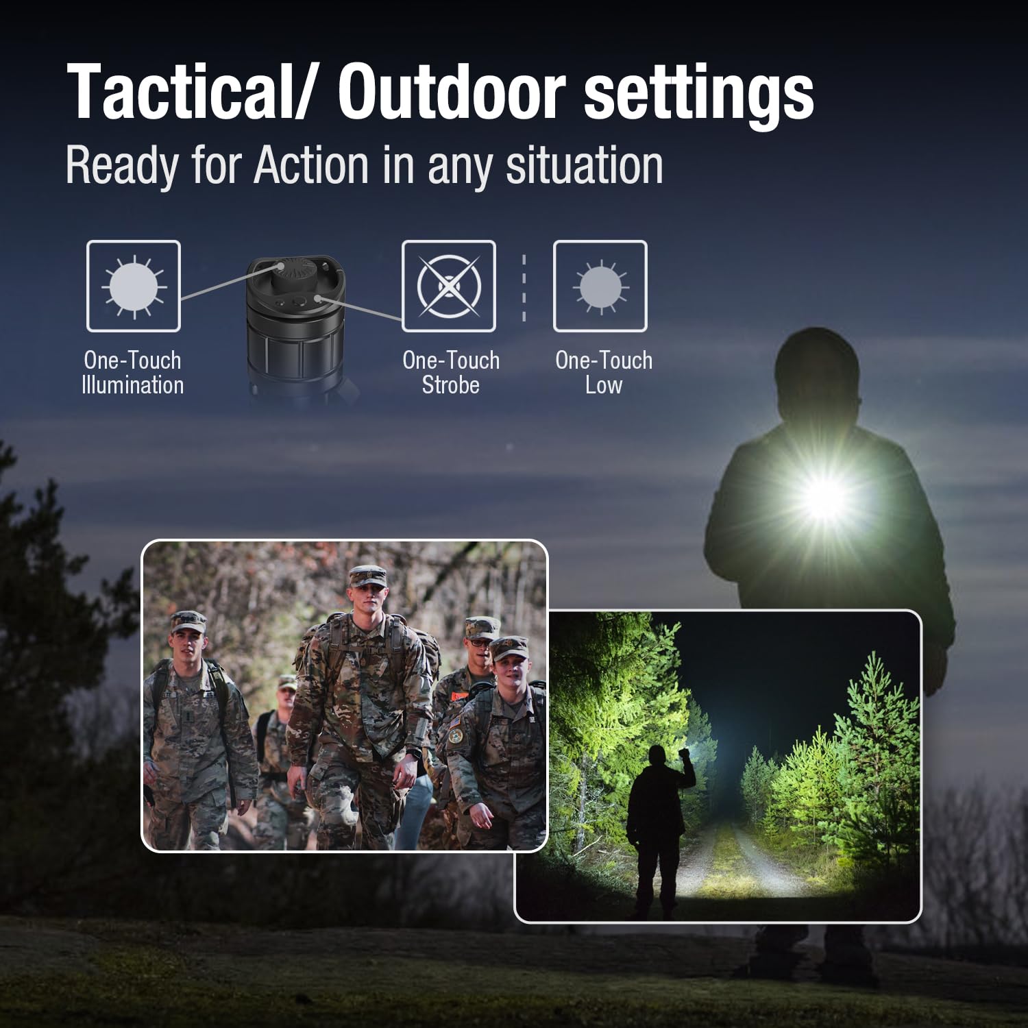 klarus XT2CR Pro Tactical Flashlight, 2100 Lumens Ultra-Bright LED Flashlight, Dual Tail Switches Pocket-Sized Flash Light and H