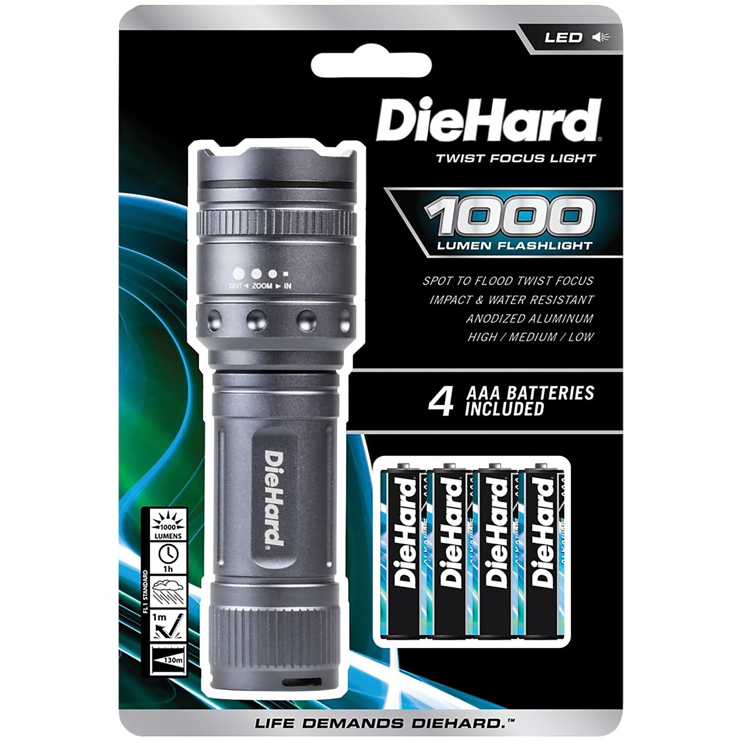 Diehard 1,000 Lumen Precision Focus Flashlight, 41-6122