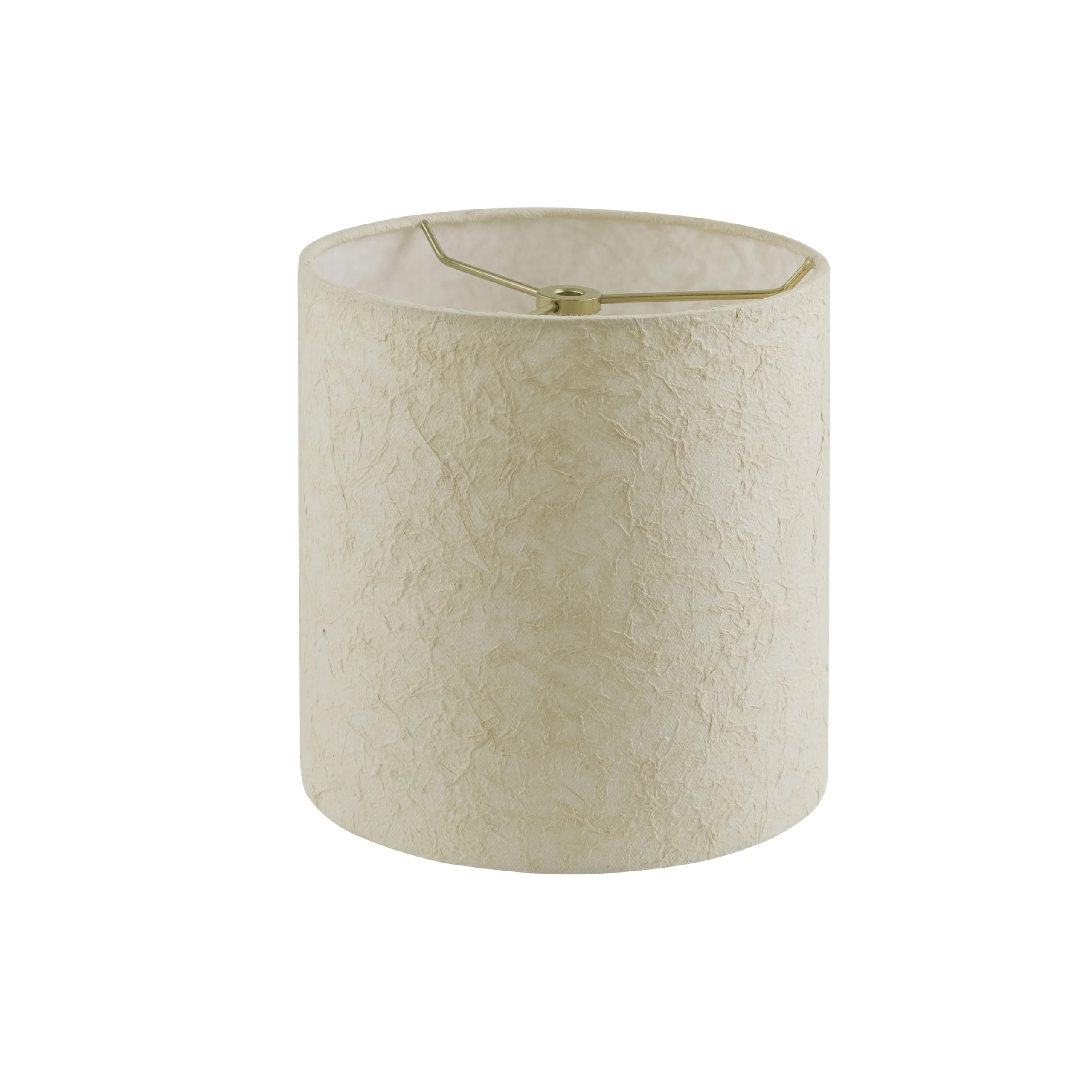 Aspen Creative Drum Lamp Shade, Parchment, 8in Wide, Model 31237, Cylinder Shape