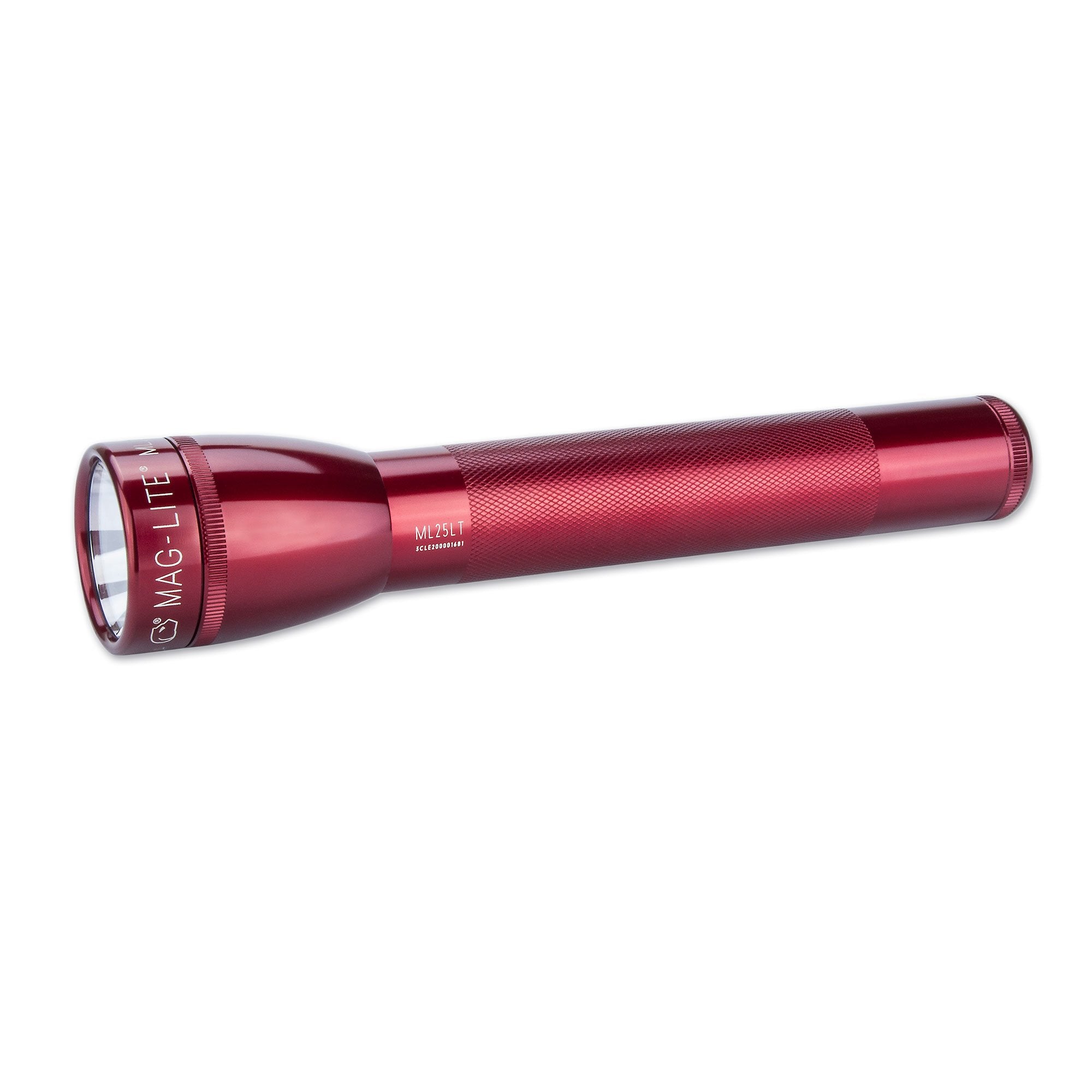 MagLite 3C Cell LED Flashlight, Machined Aluminum, One Size, Red, Model ML25LT-3035