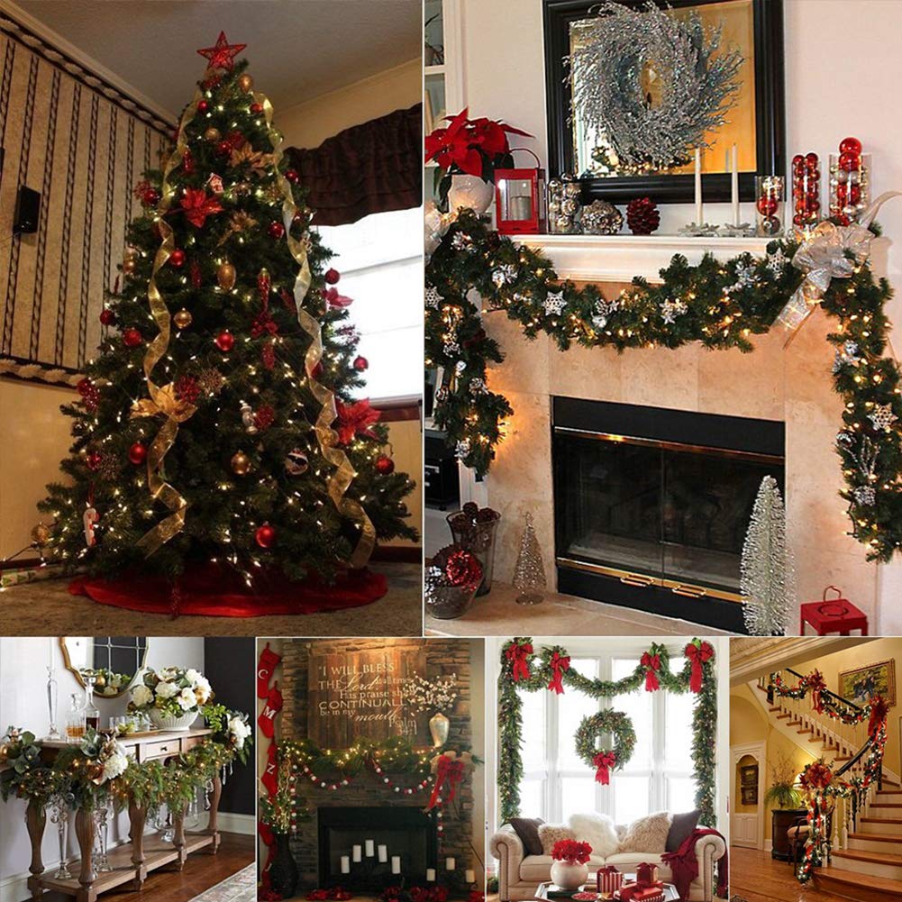 Woohaha Outdoor Christmas Lights - 50 Mini String Lights, 13ft, 2 Pack, Waterproof, Warm White