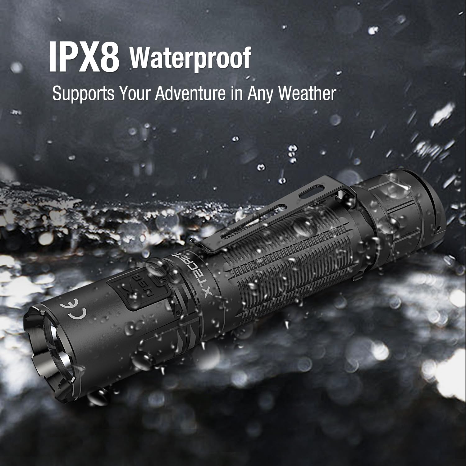 klarus XT2CR Pro Tactical Flashlight, 2100 Lumens Ultra-Bright LED Flashlight, Dual Tail Switches Pocket-Sized Flash Light and H