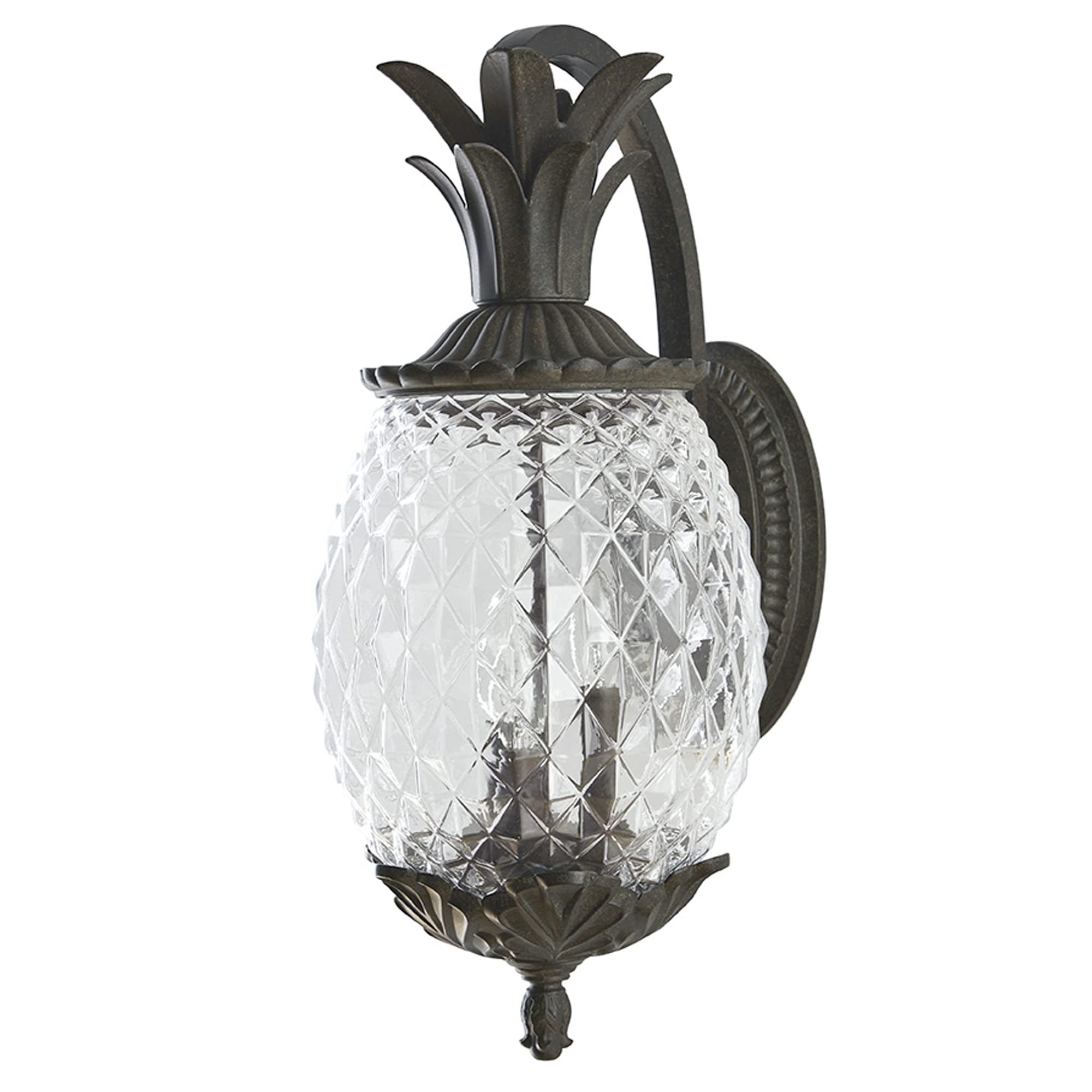 Acclaim Lighting | 7512BC | Lanai Collection | Large Outdoor Wall Mounted Pineapple Dimmable Lantern | Durable Anti-Rust Cast Al
