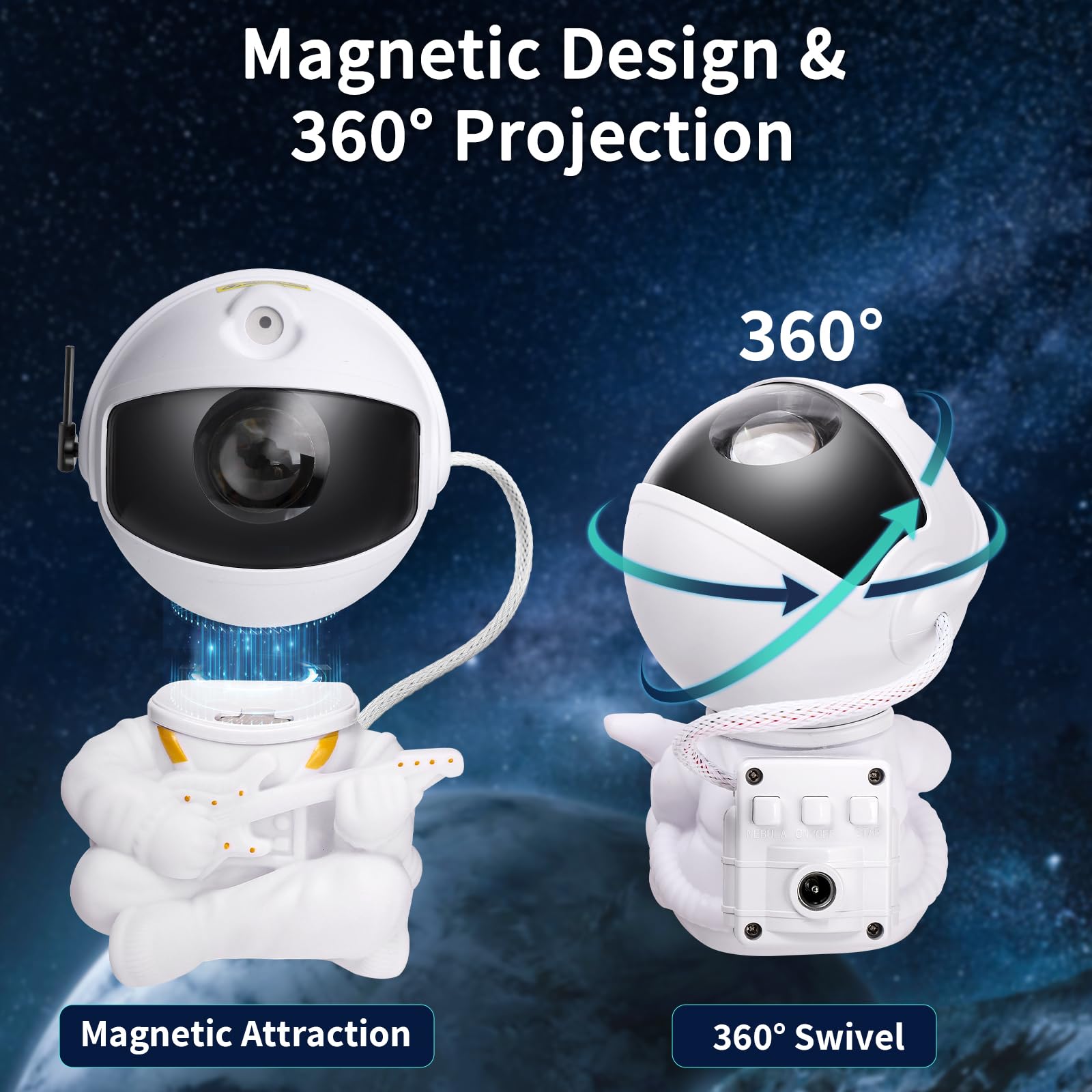 Muaosky Galaxy Projector Multiple Nebula Modes, Star Projector Galaxy Light With Remote Control, Galaxy Light Projector For Bedr