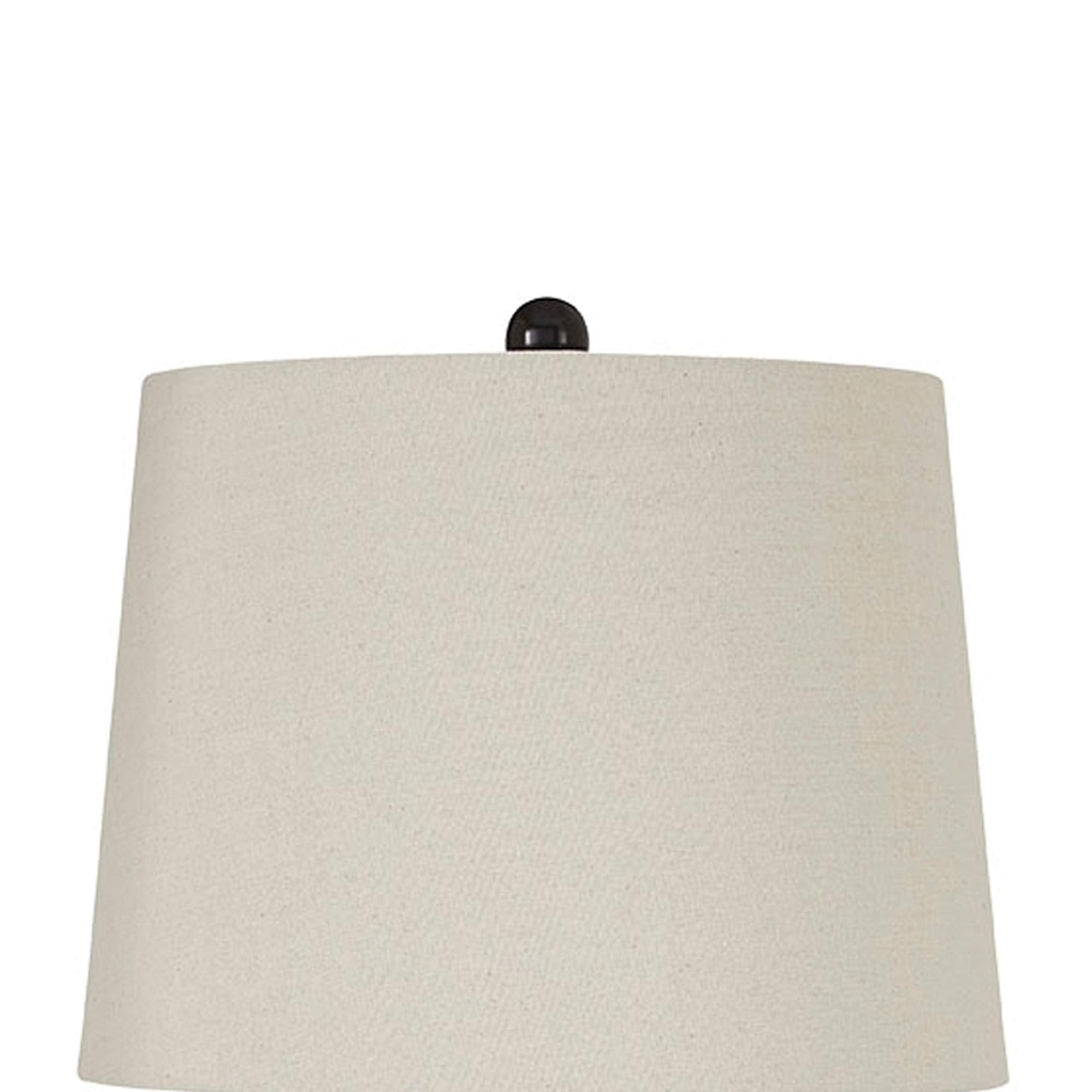 Benjara Metal Table Lamp With Turned Pedestal Base, Set Of 2, Bronze