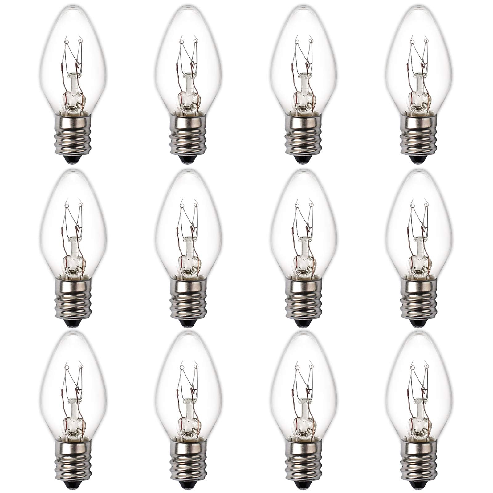 15 Watt Himalayan Salt Lamp Bulbs, 12Pack Dimmable Rock Salt Night Light Bulbs With E12 Base For Salt Lamps, Scentsy Warmer Wax