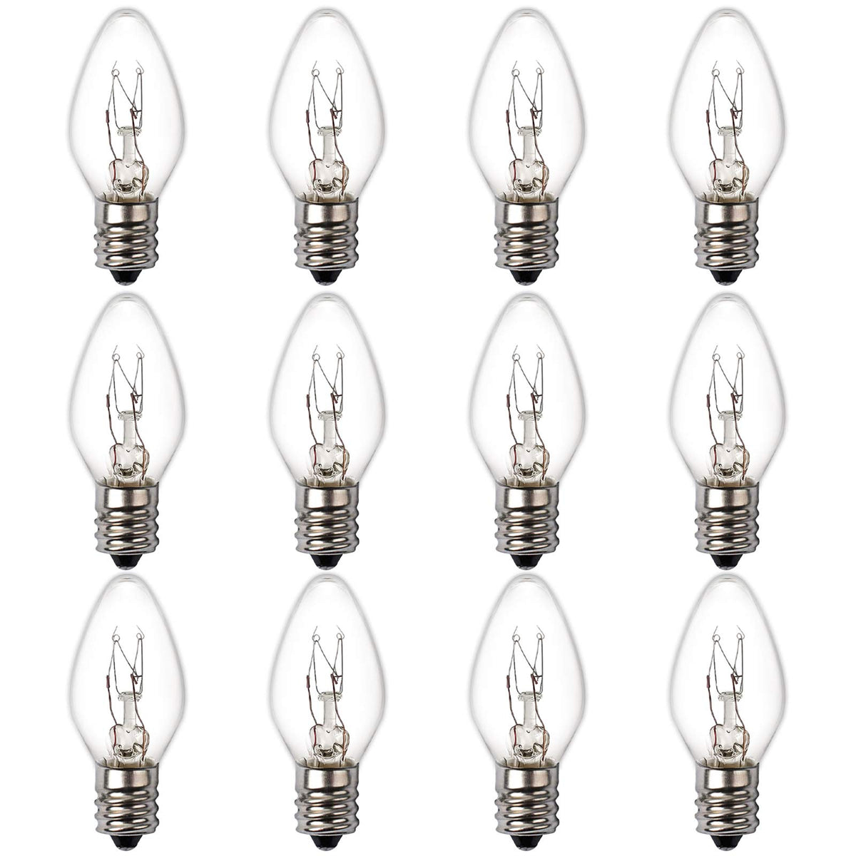 15 Watt Himalayan Salt Lamp Bulbs, 12Pack Dimmable Rock Salt Night Light Bulbs With E12 Base For Salt Lamps, Scentsy Warmer Wax