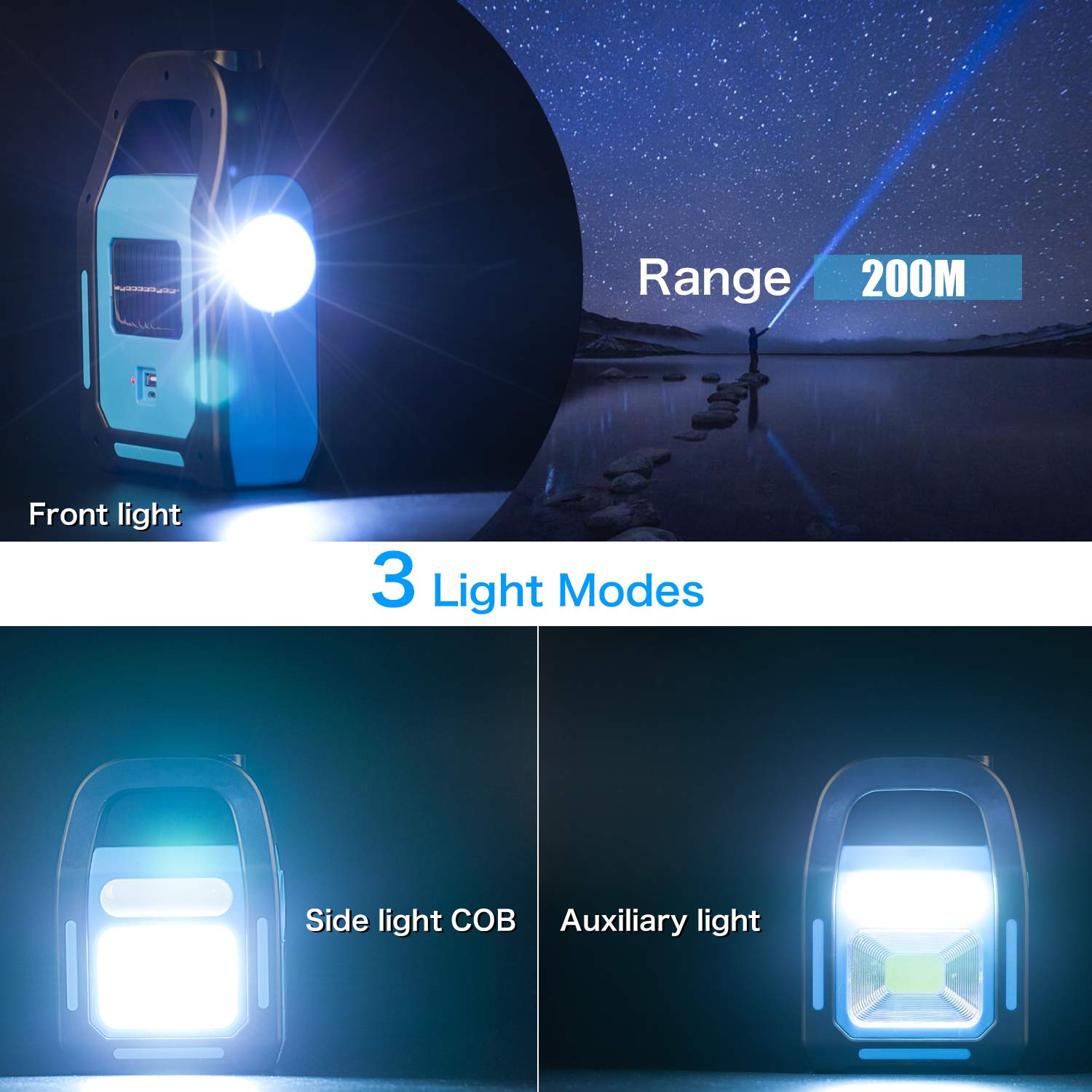 Tansoren 2 Pack Solar Lanterns - Led Camping Lights, Rechargeable For Emergencies & Power Outages