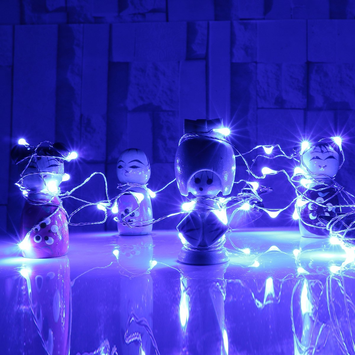 Ehome Fairy Lights, Usb Operated Fairy Light Plug In 33Ft 100 Led Waterproof String Lights Copper Wire Decorative String Light For Bedroom Indoor Christmas Wedding Party Patio Window (Blue)