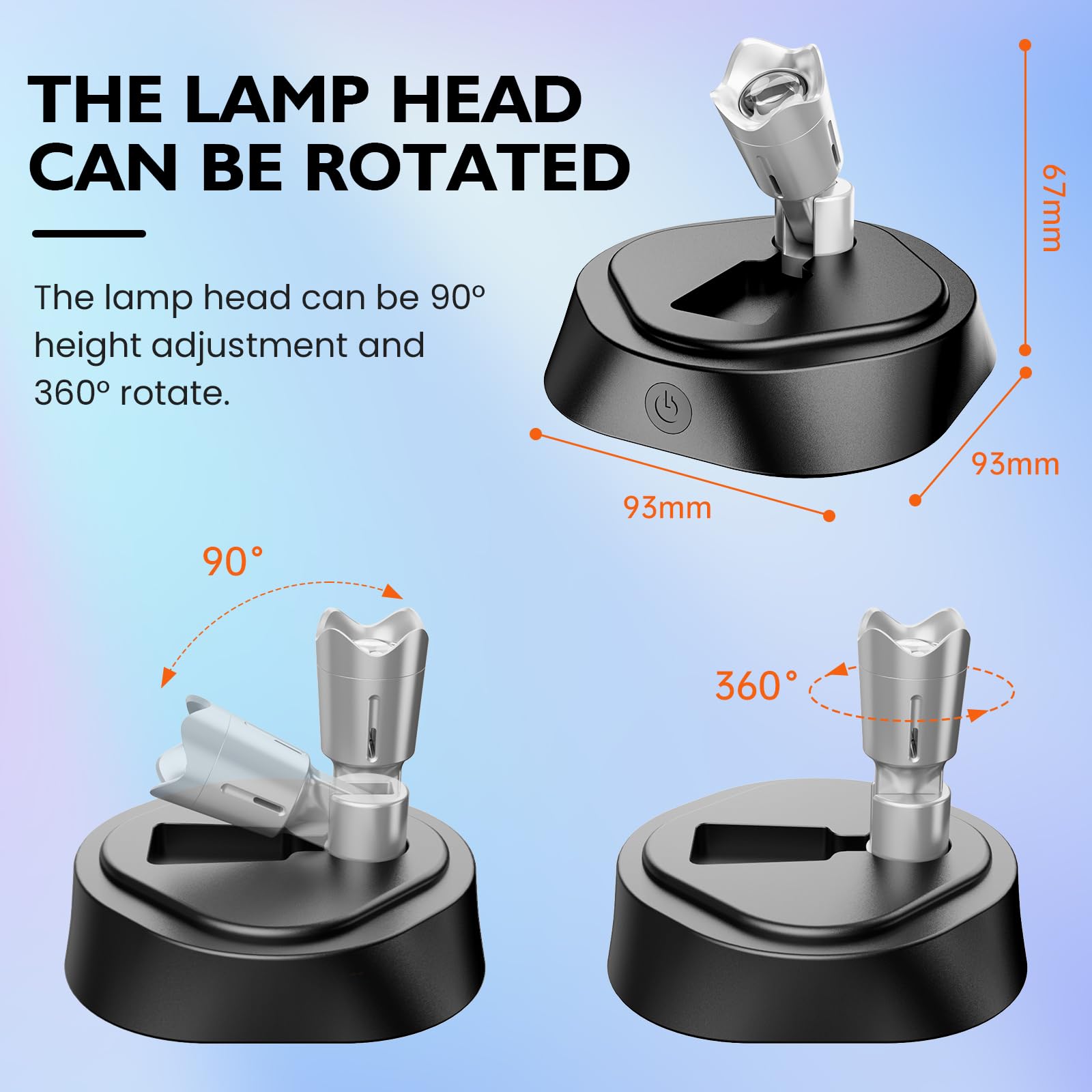 Hwawfsd Rgb Wireless Led Indoor Spotlight, Puck Light Art Plant Tree, 16 Color Adjustable Remote Spotlight, Closet Light With Rotatable Lamp Head - 2 Pack Black