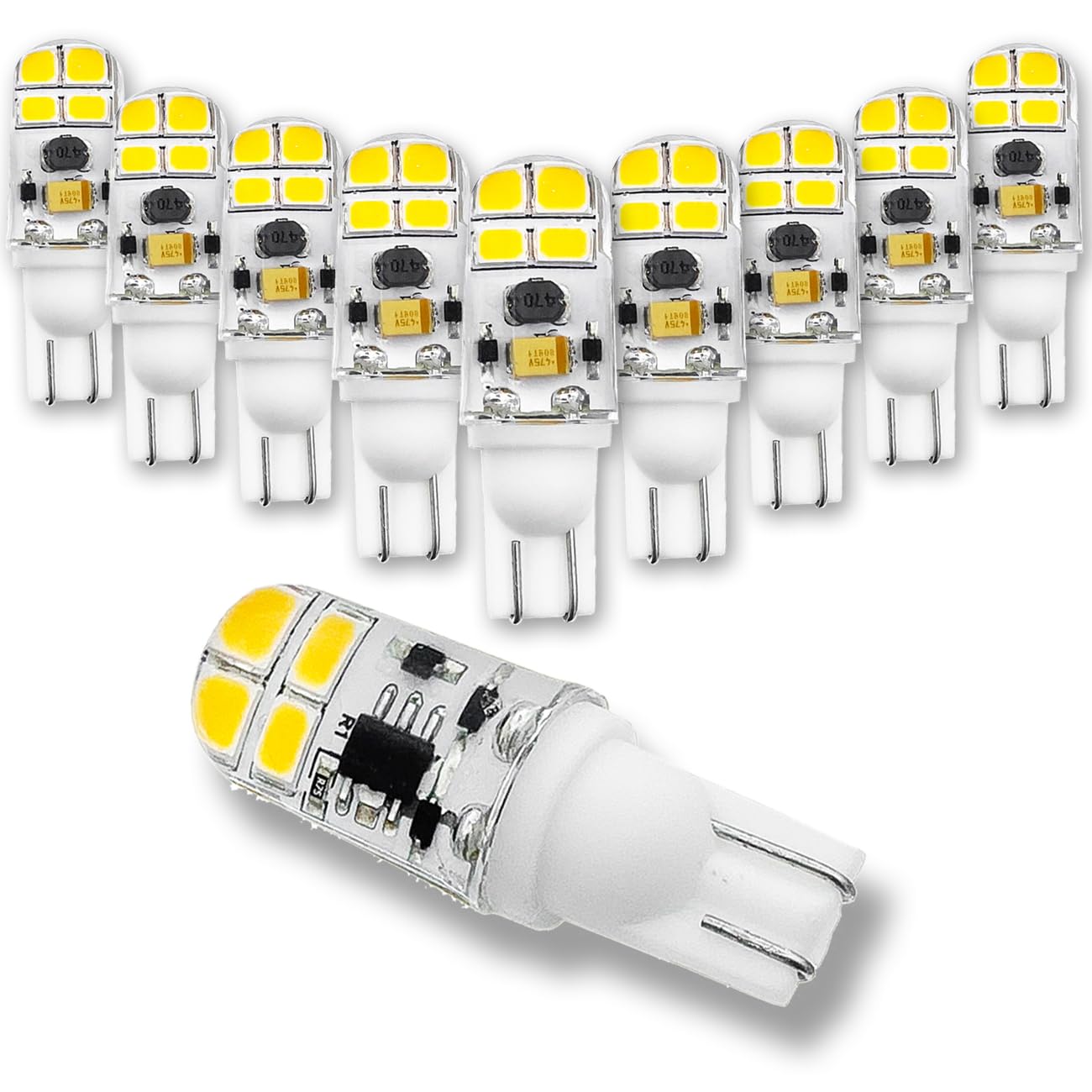 Kakemono T5 T10 Wedge Base 2W Led Bulb For 12V 24Volt Landscape Path Light, 921 922 912 194 168 T10 Wedge Rv Camper Trailer Moto