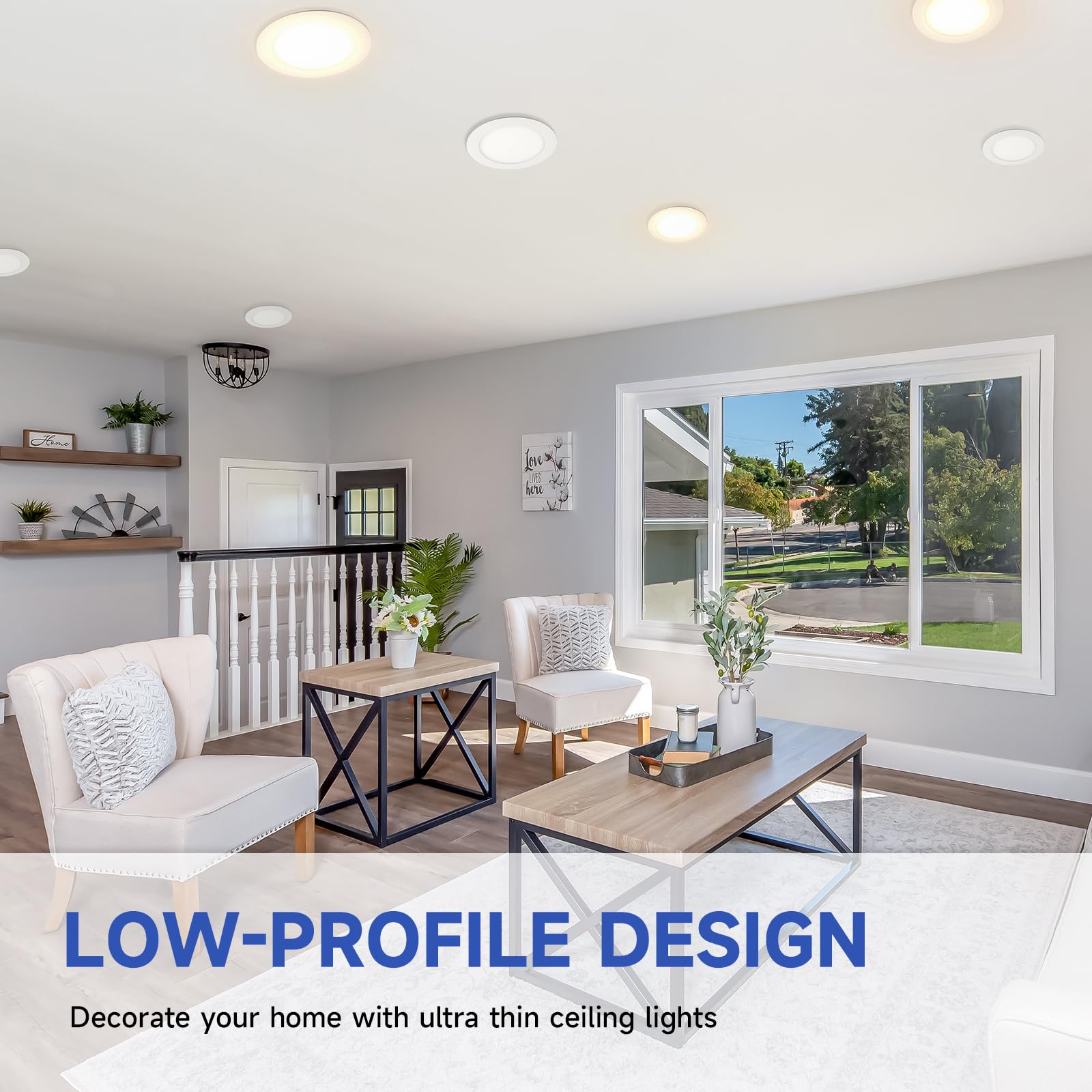 Ecoeler 6 Inch Ultra Thin Led Recessed Ceiling Lights, Smooth Trim Canless Downlight,12W 1100Lm 5000K Daylight, Dimmable, Wafer