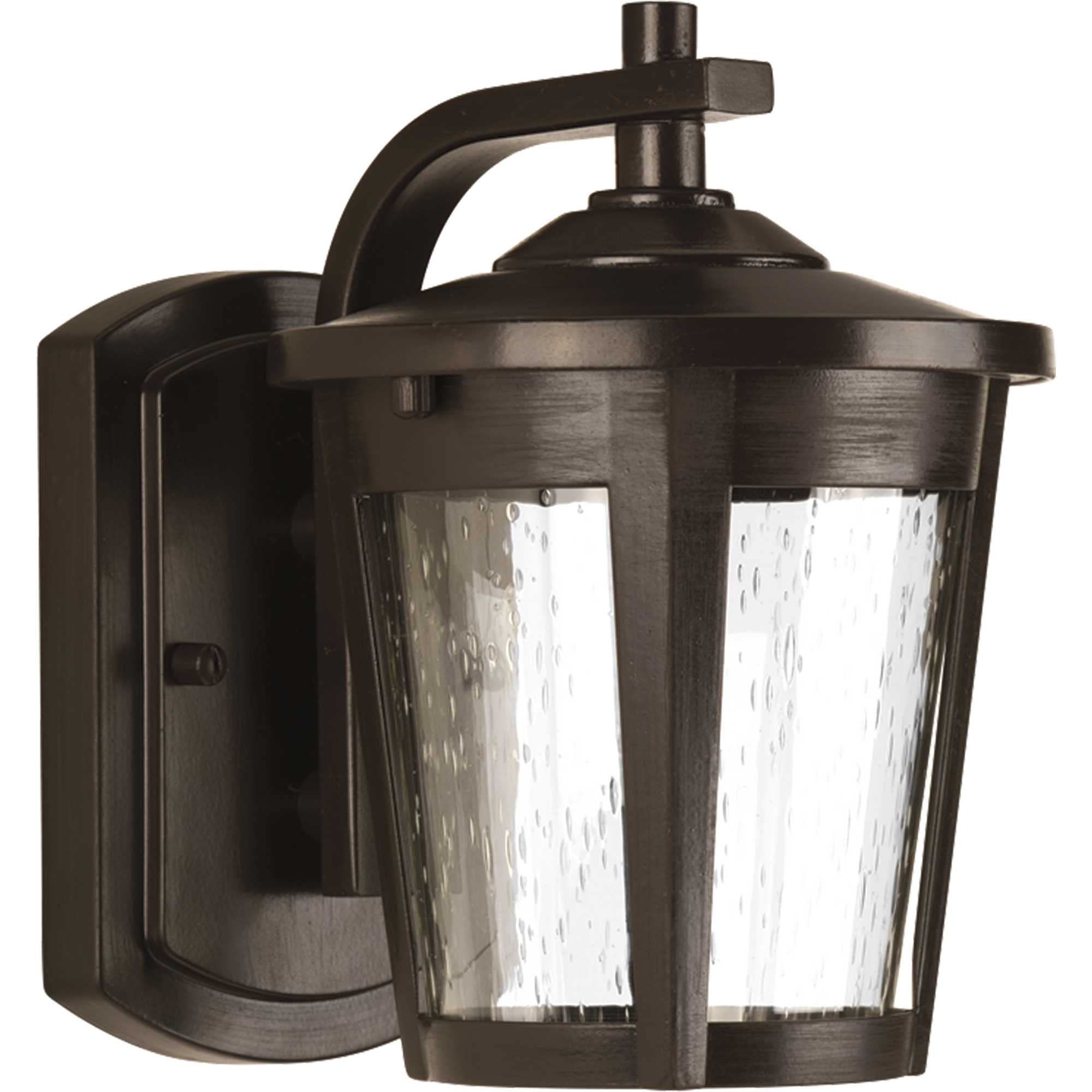 Progress Lighting East Haven 1-Light Outdoor Wall Lantern, Antique Bronze, Clear Seeded Glass, Model P6077-2030K9