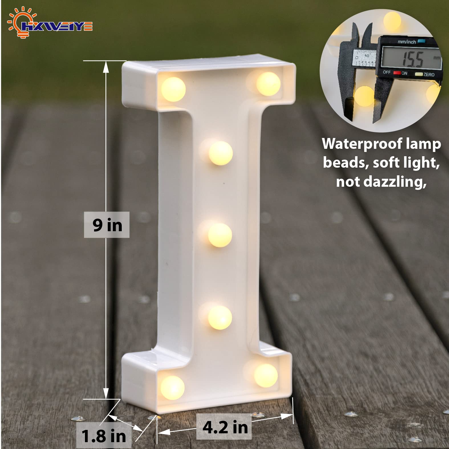 HXWEIYE LED Marquee Letters Sign, 26 Alphabet & Numbers, Battery Powered, Warm White Plastic Lighted Decor for Parties & Anniversaries