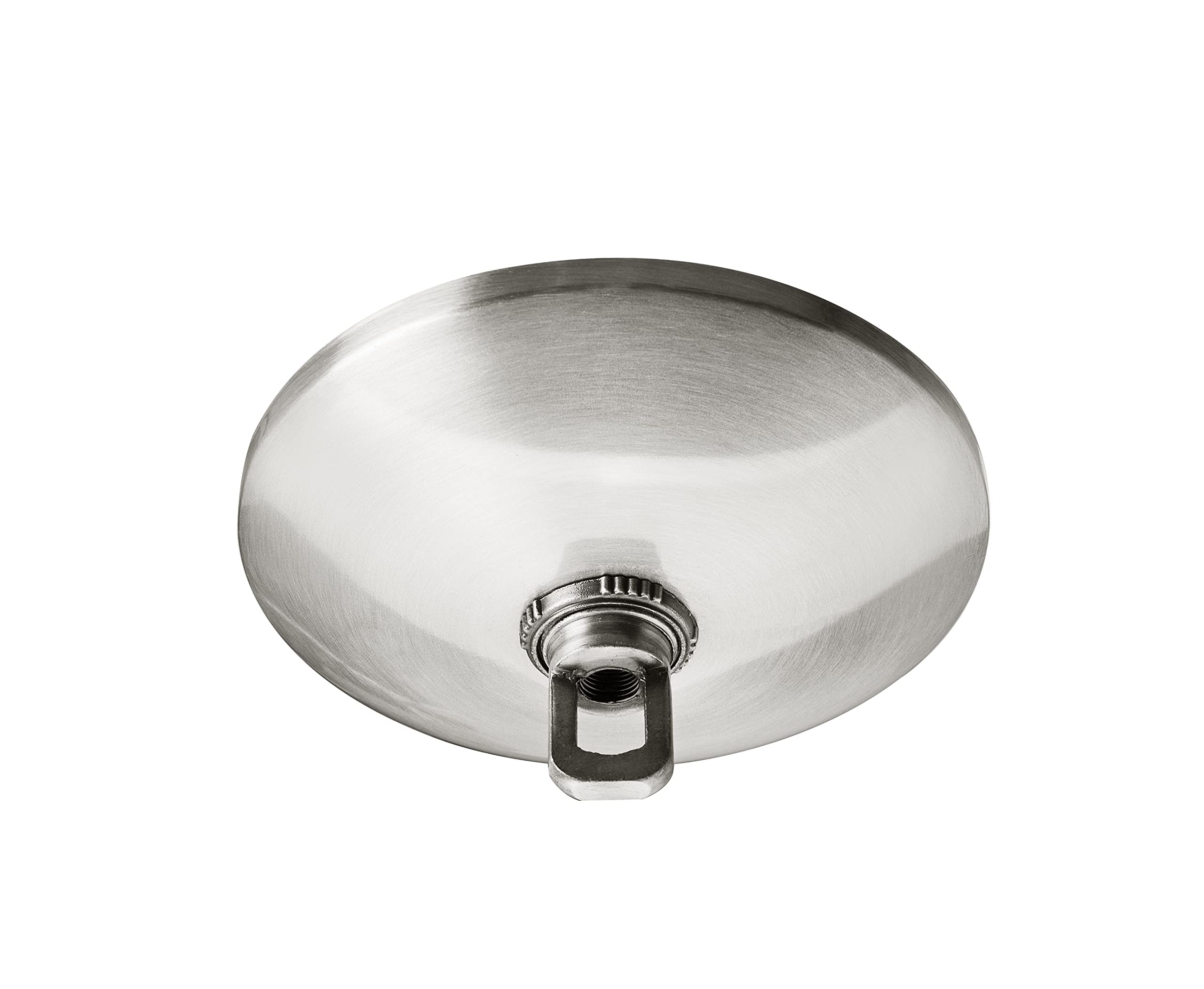 Aspen Creative 21511-21, Contemporary Chandelier & Light Fixture Canopy Kit W/Collar Loop, Brushed Nickel, 5'' Diameter, 1'' Cen