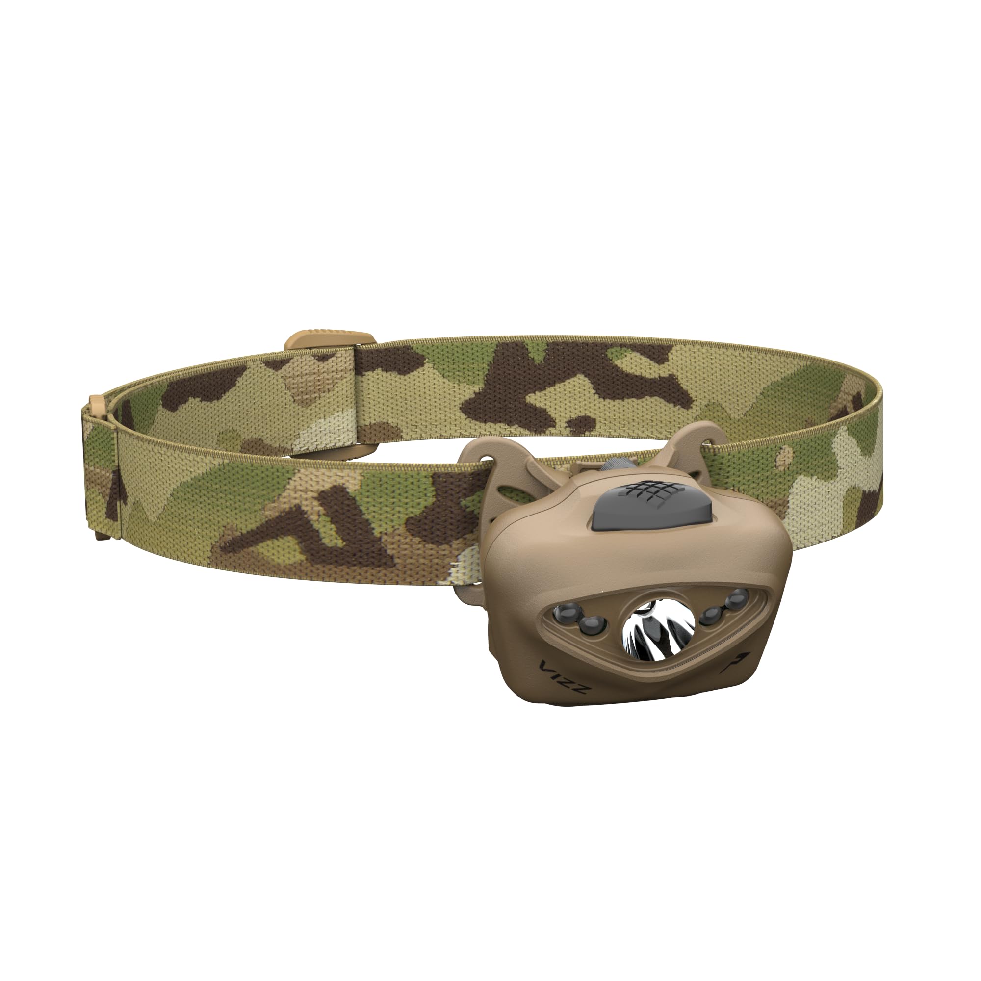 Princeton Tec Vizz Tactical MPLS LED Headlamp, Red/Green/Blue/Ir/White Bulb, 550 VIZZ-MPLS-MC
