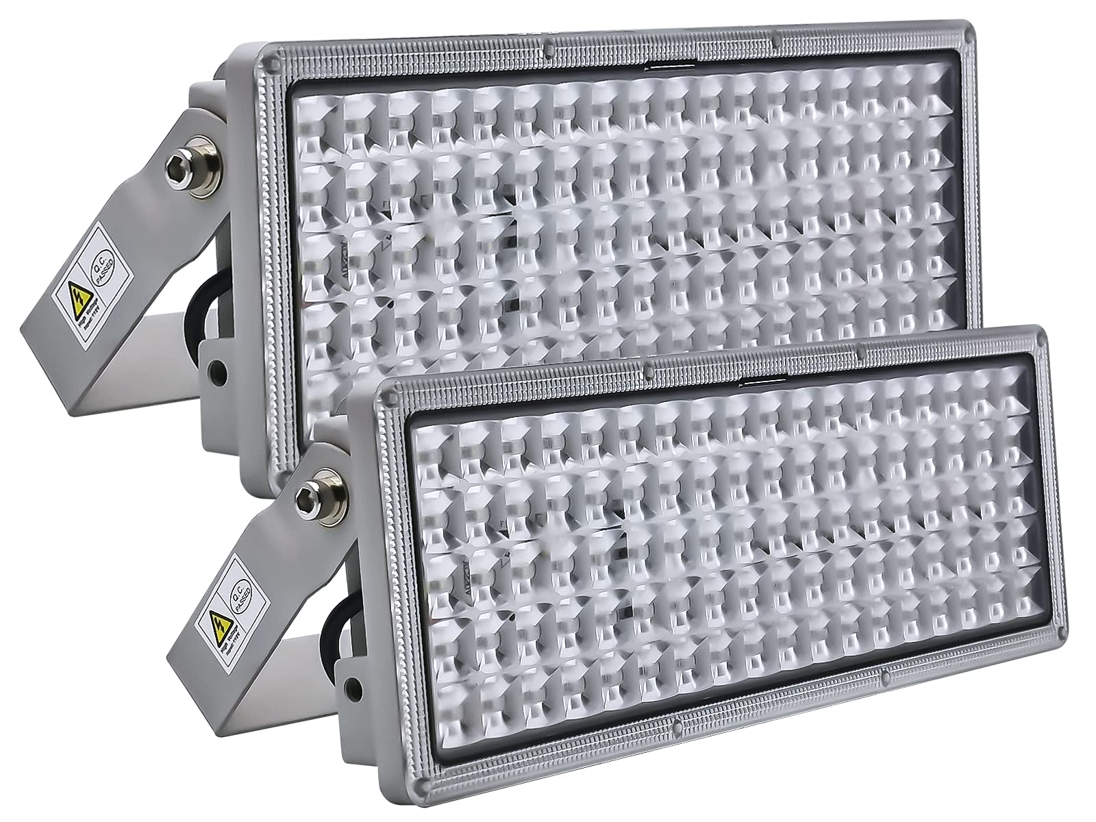 Kekeou Led Stadium Lights 100W Flood Light Outdoor IP67 Waterproof Arena Light 14000LM 6500K Adjustable Lighting Angle Led Floodlight Super Bright Field Lights for Backyard Warehouse