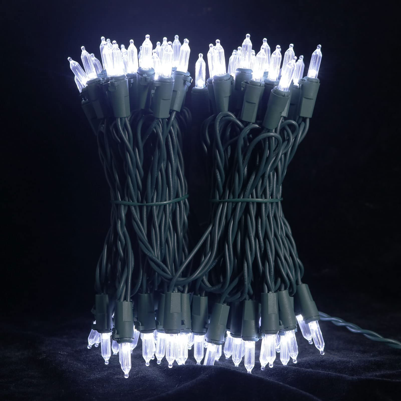 Multi-Sparking Christmas Lights - 66Ft 200 Count Warm White Led String Lights, Green Wire For Indoor/Outdoor Decor