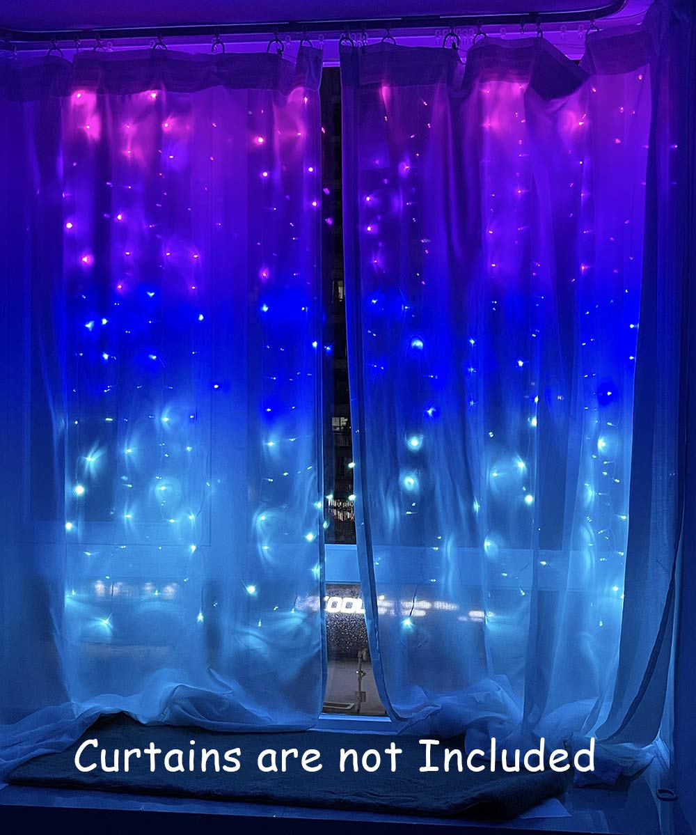 Ariswill Ombre Fairy Lights - Remote-Controlled LED String Lights for Girls Room, Purple Pink Teal Blue, Model 147929f4
